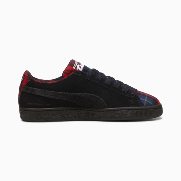 PUMA x PORSCHE LEGACY Suede Classic Tartan Sneakers Unisex, PUMA Black-Redmazing, large-ZAF