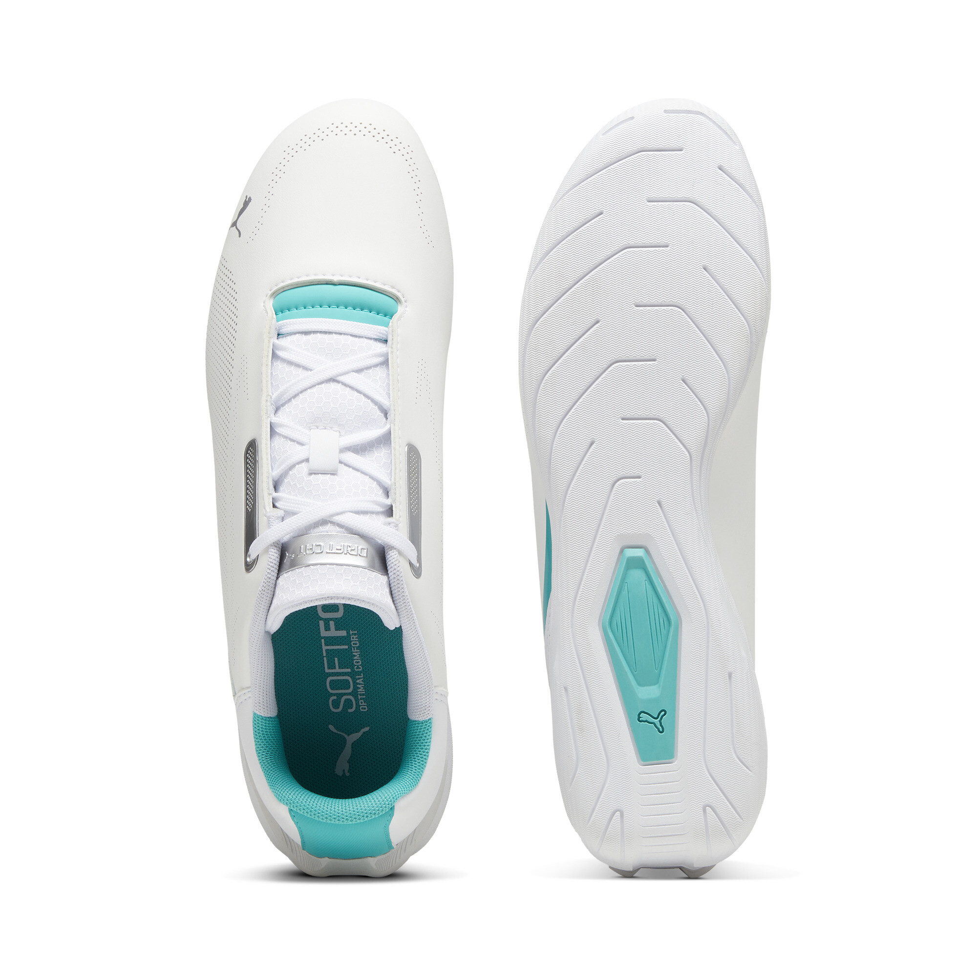 Men's PUMA Mercedes-AMG Petronas F1® Drift Cat Decima 2. 0 Sneakers In White, Size EU 41