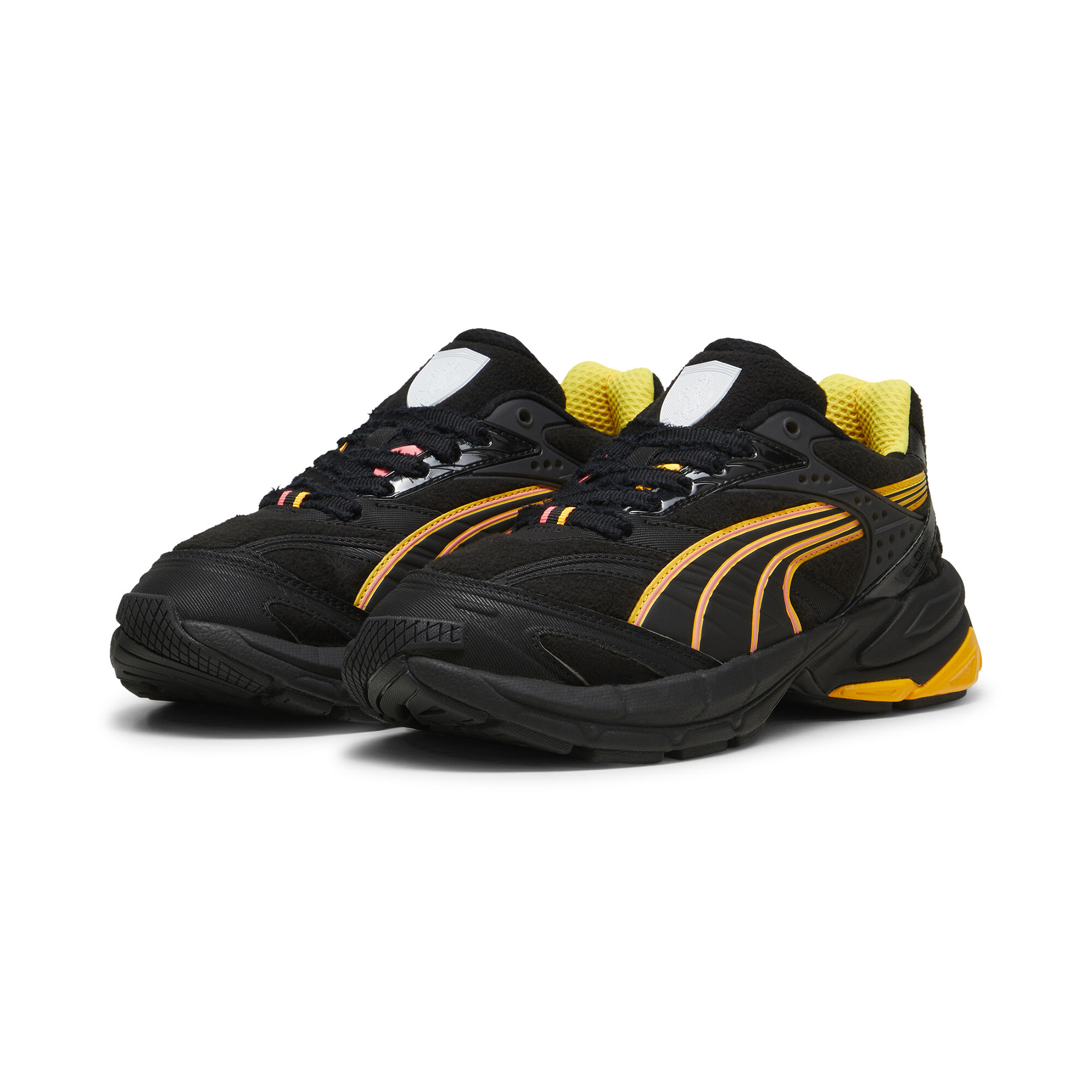 Puma Scuderia Ferrari Velophasis Neon Sneakers, Black, Size 37.5, Shoes