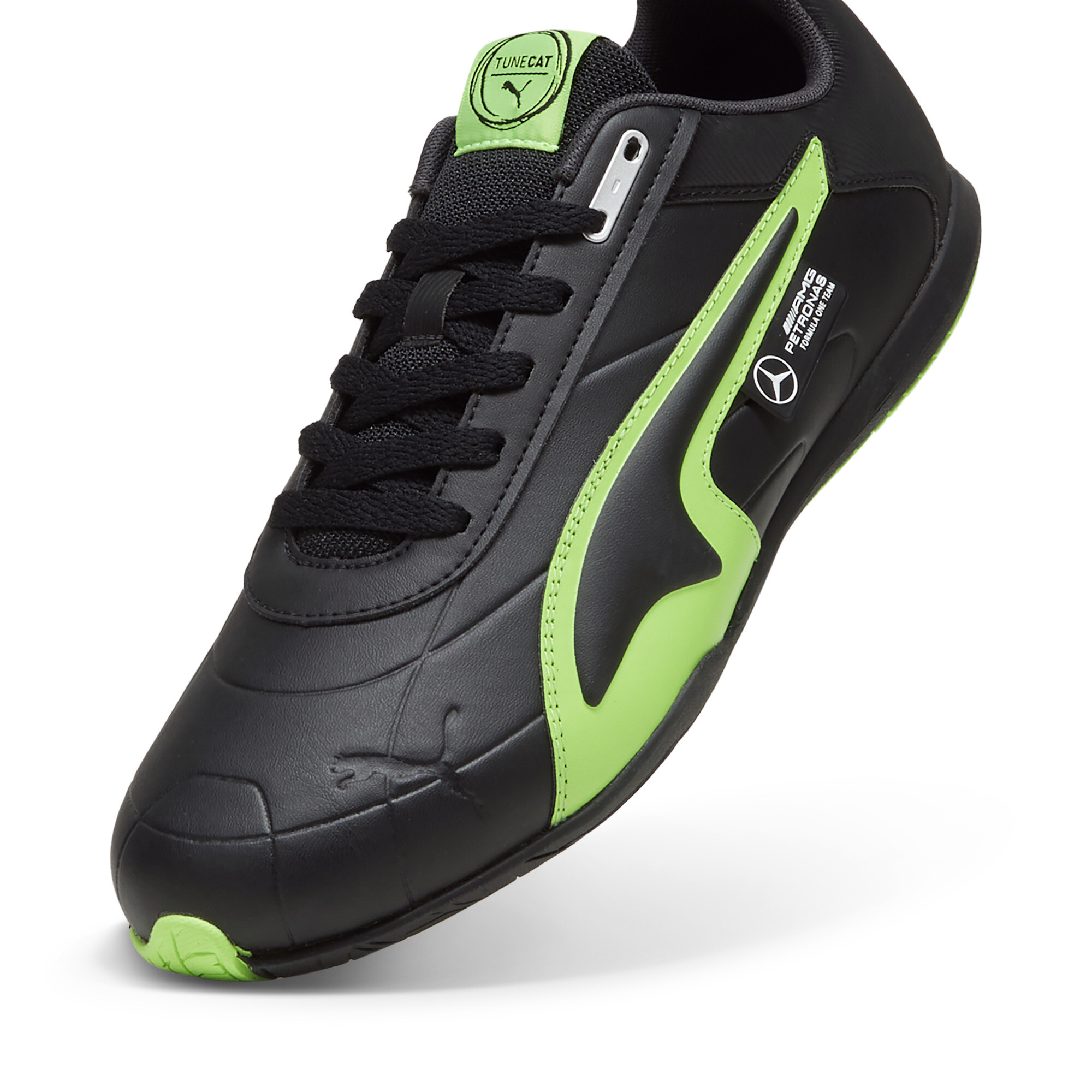 PUMA Mercedes-AMG Petronas F1Â® Tune Cat unisex sneakers, Zwart/Groen