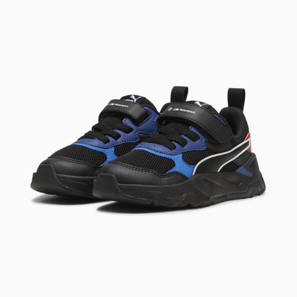 BMW M Motorsport Trinity Sneakers Kids, PUMA Black-Pro Blue-Pop Red, large-ZAF