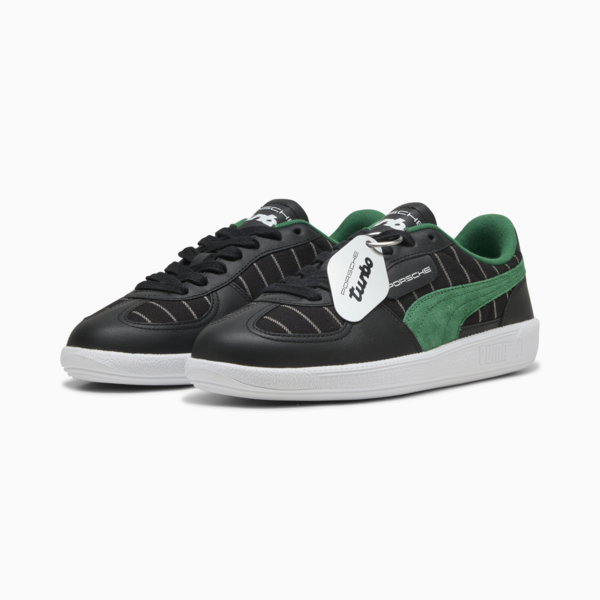 Porsche Legacy Palermo Pinstripe Sneakers, PUMA Black-Archive Green, large-ZAF