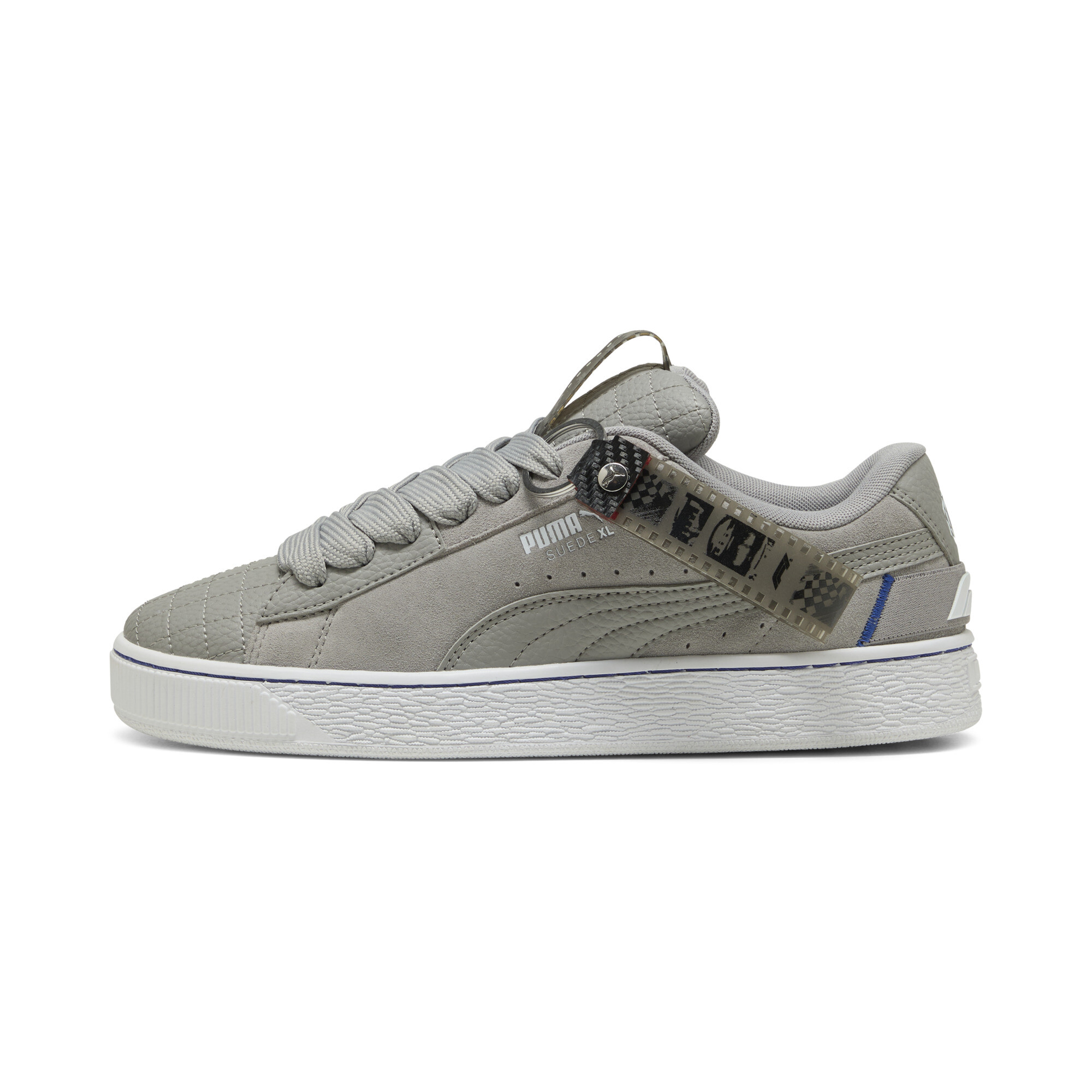 Puma F1® 75 Years Suede XL Hero Sneakers Schuhe | Mit Plain | Matte Silver/Vivid Blue | Größe: 37