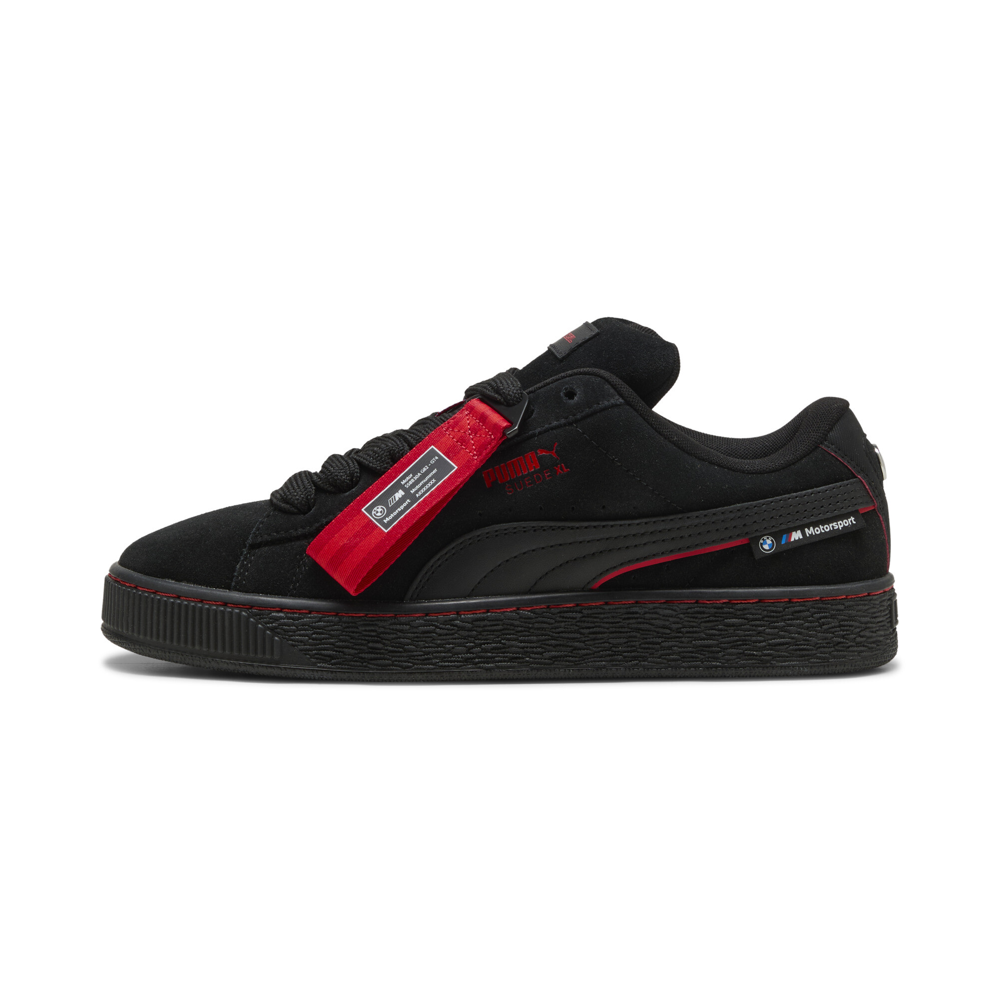 Puma BMW M Motorsport Suede XL Sneakers Schuhe | Mit Plain | Black/Pop Red | Größe: 47