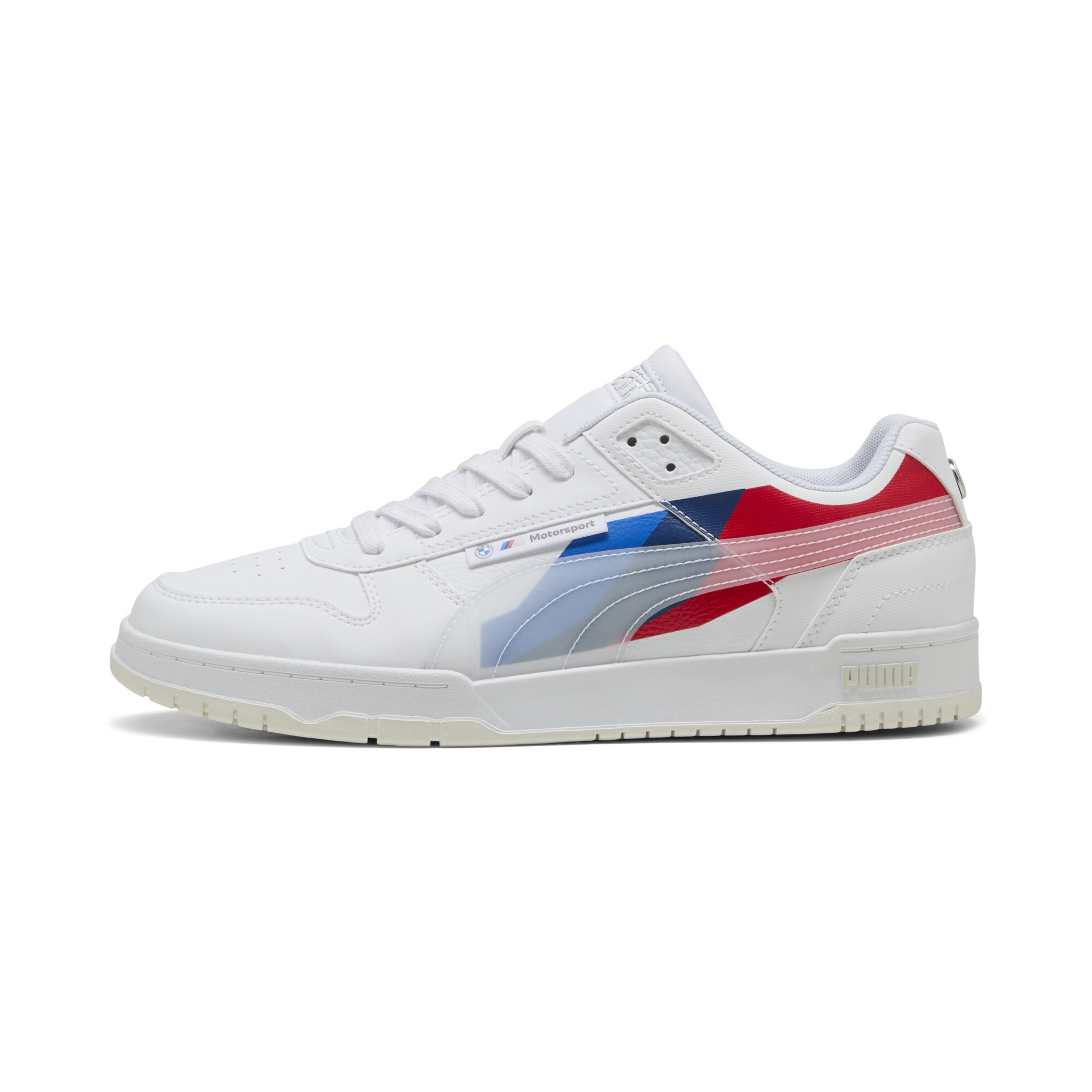 Puma BMW M Motorsport RBD Game Sneakers mit niedrigem Profil Schuhe | Mit Plain | White/Pop Red | Größe: 44.5