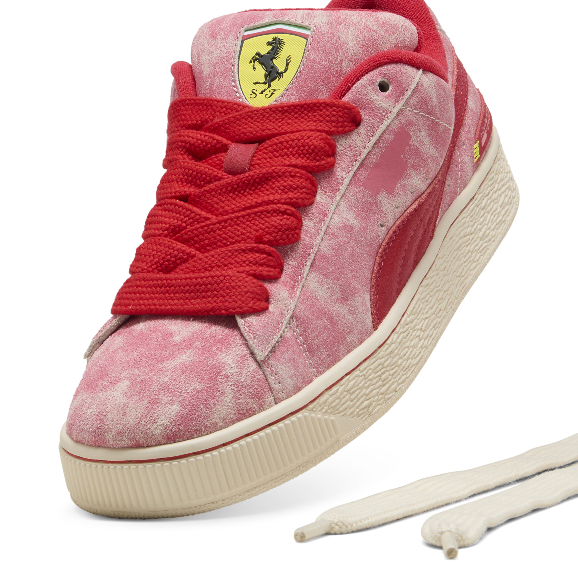 Puma Scuderia Ferrari Desert Sun Suede XL Sneakers Unisex, Red, Size 45, Shoes