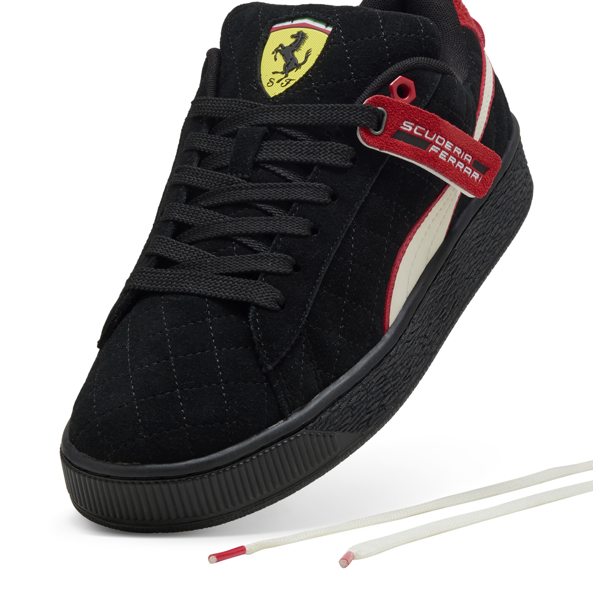 Scuderia Ferrari HP Race Suede XL Hero sneakers, Zwart/Wit, Maat 46 | PUMA