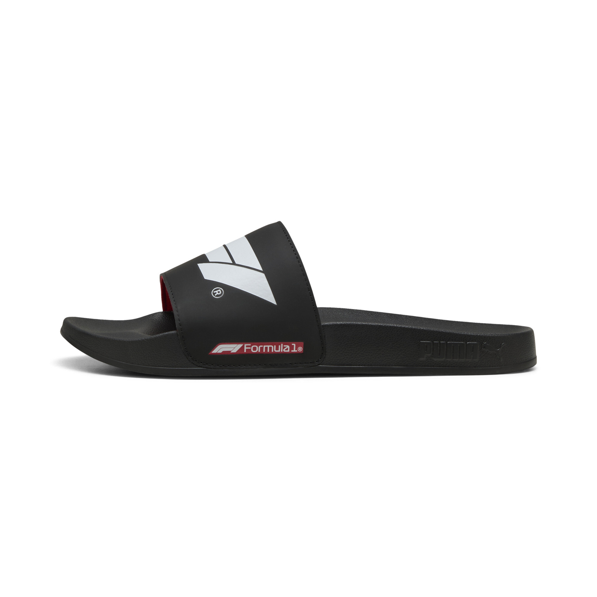 PUMA Formula 1Â® Leadcat 2.0-badslippers met logo, Zwart/Wit, Maat 42 thumbnail 5
