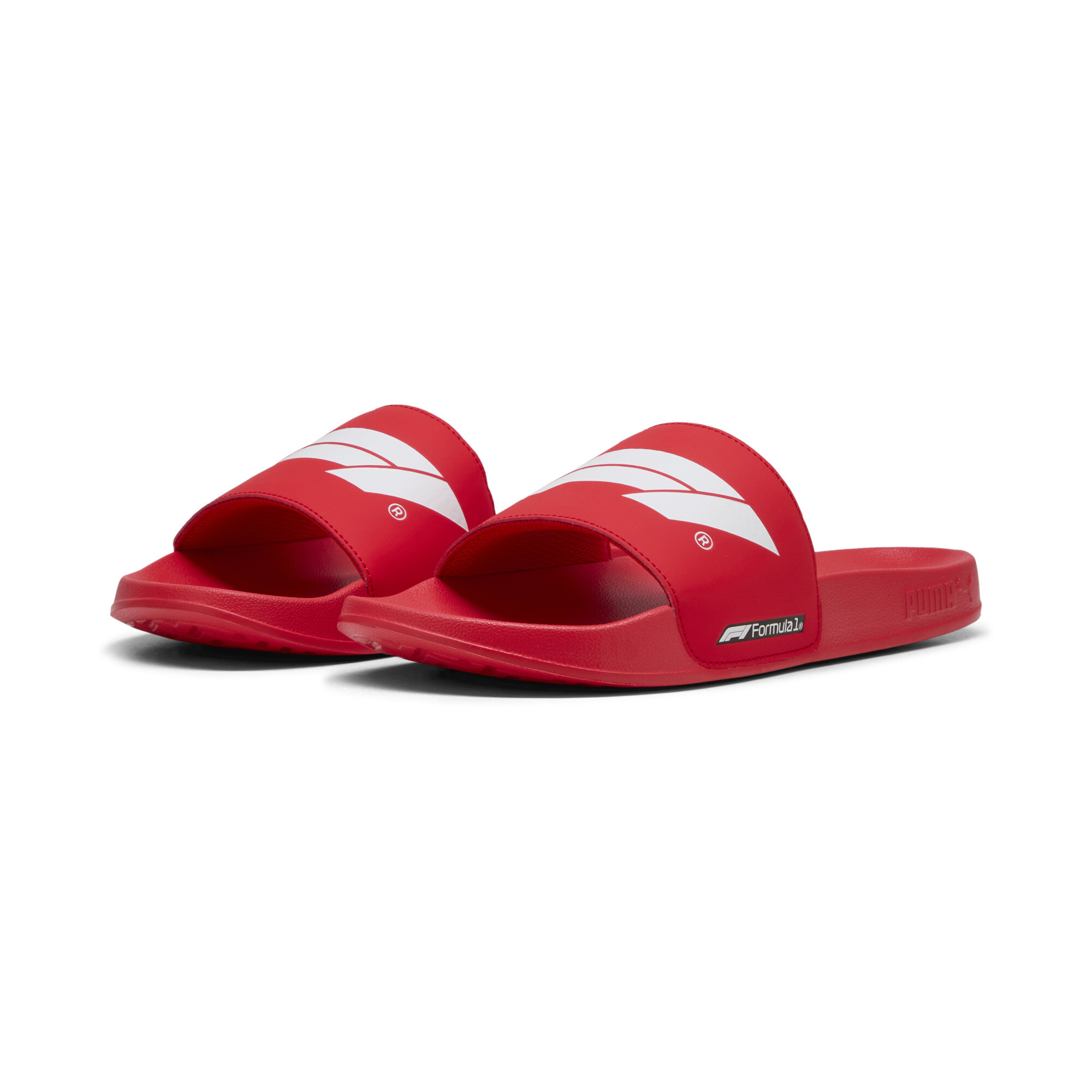 PUMA Formula 1Â® Leadcat 2.0-badslippers met logo, Rood/Wit, Maat 39 thumbnail 7