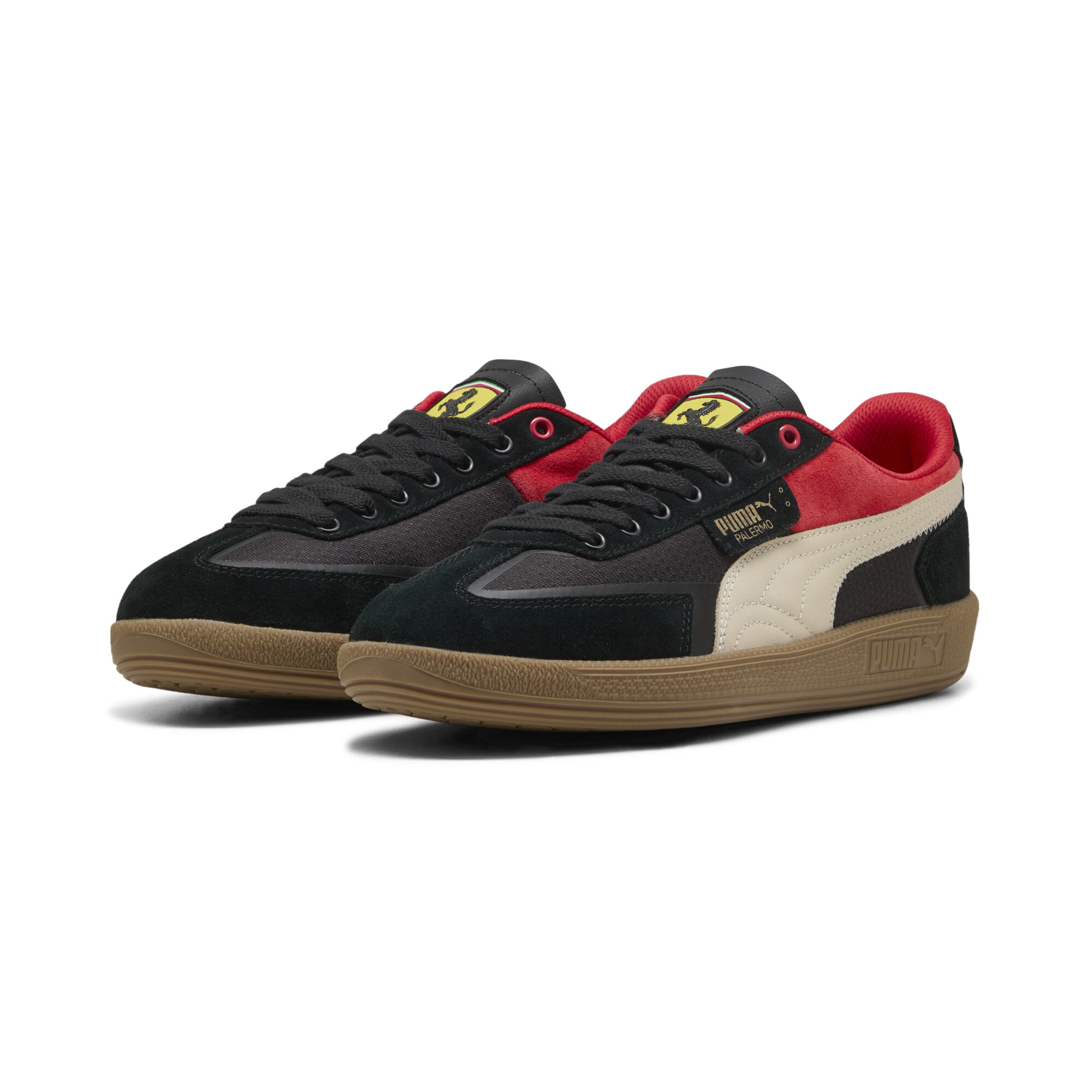 PUMA Scuderia Ferrari Palermo uniseks sneakers, Zwart, Maat 40 thumbnail 6