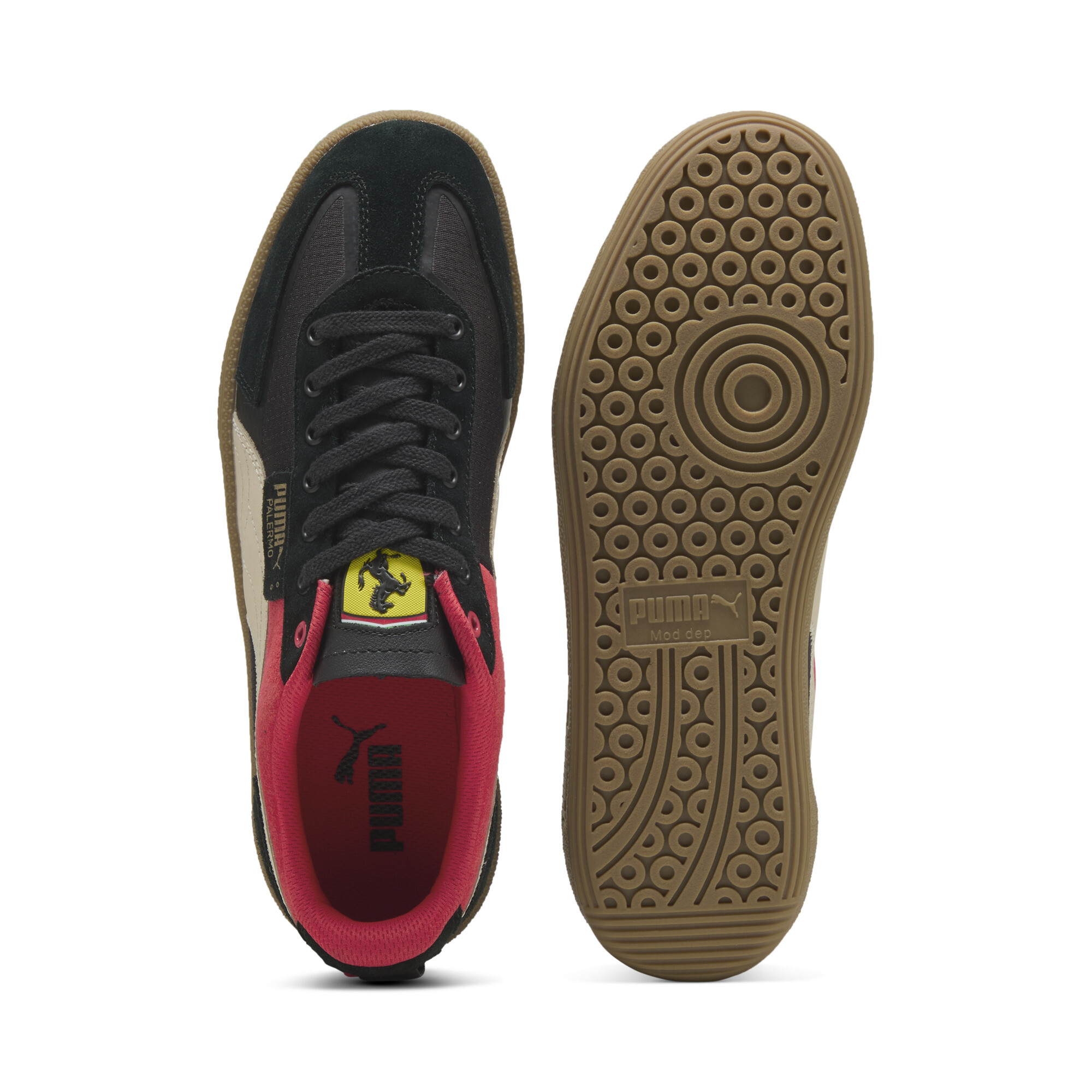 PUMA Scuderia Ferrari Palermo uniseks sneakers, Zwart, Maat 40 thumbnail 4