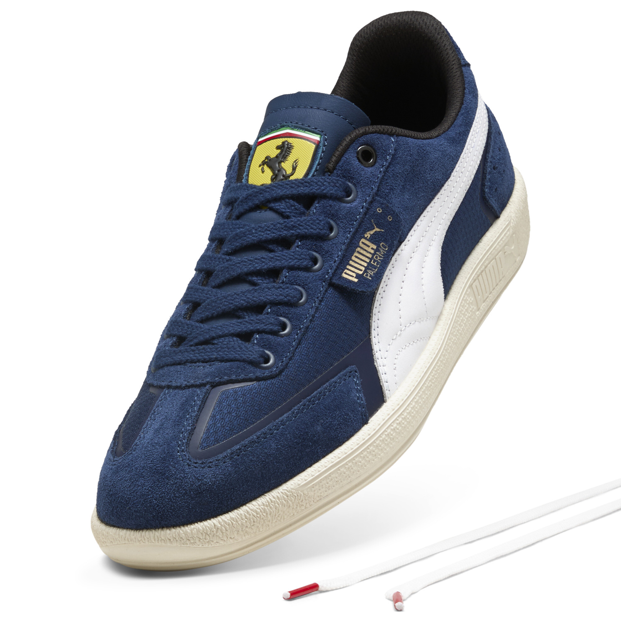 PUMA Scuderia Ferrari Palermo uniseks sneakers, Blauw/Wit, Maat 43 thumbnail 2