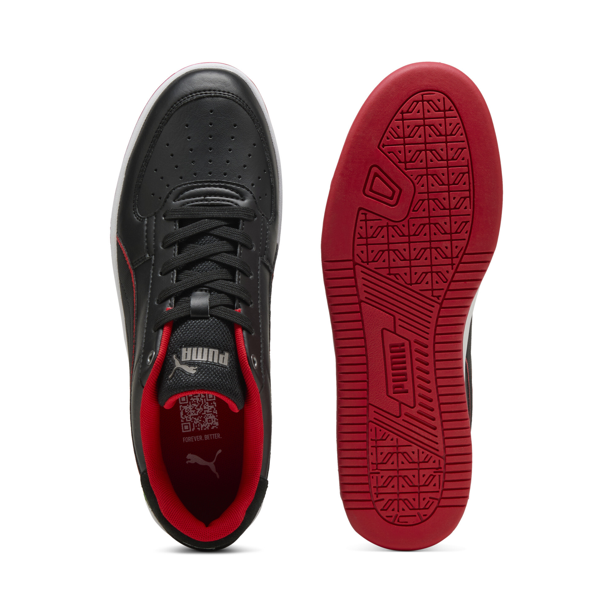 PUMA Scuderia Ferrari Caven 2.0 uniseks sneakers, Zwart/Rood, Maat 45 thumbnail 4