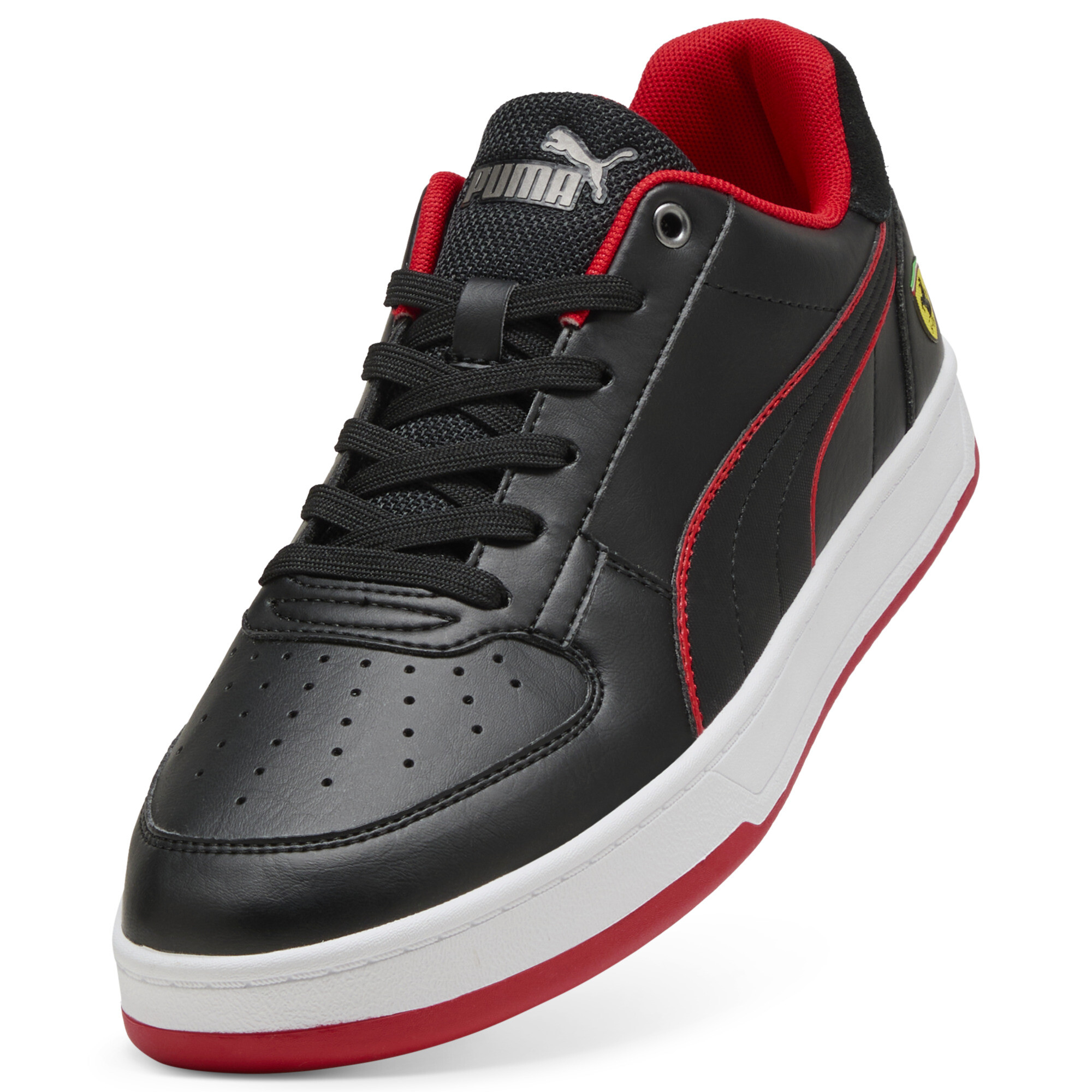 PUMA Scuderia Ferrari Caven 2.0 uniseks sneakers, Zwart/Rood, Maat 45 thumbnail 2