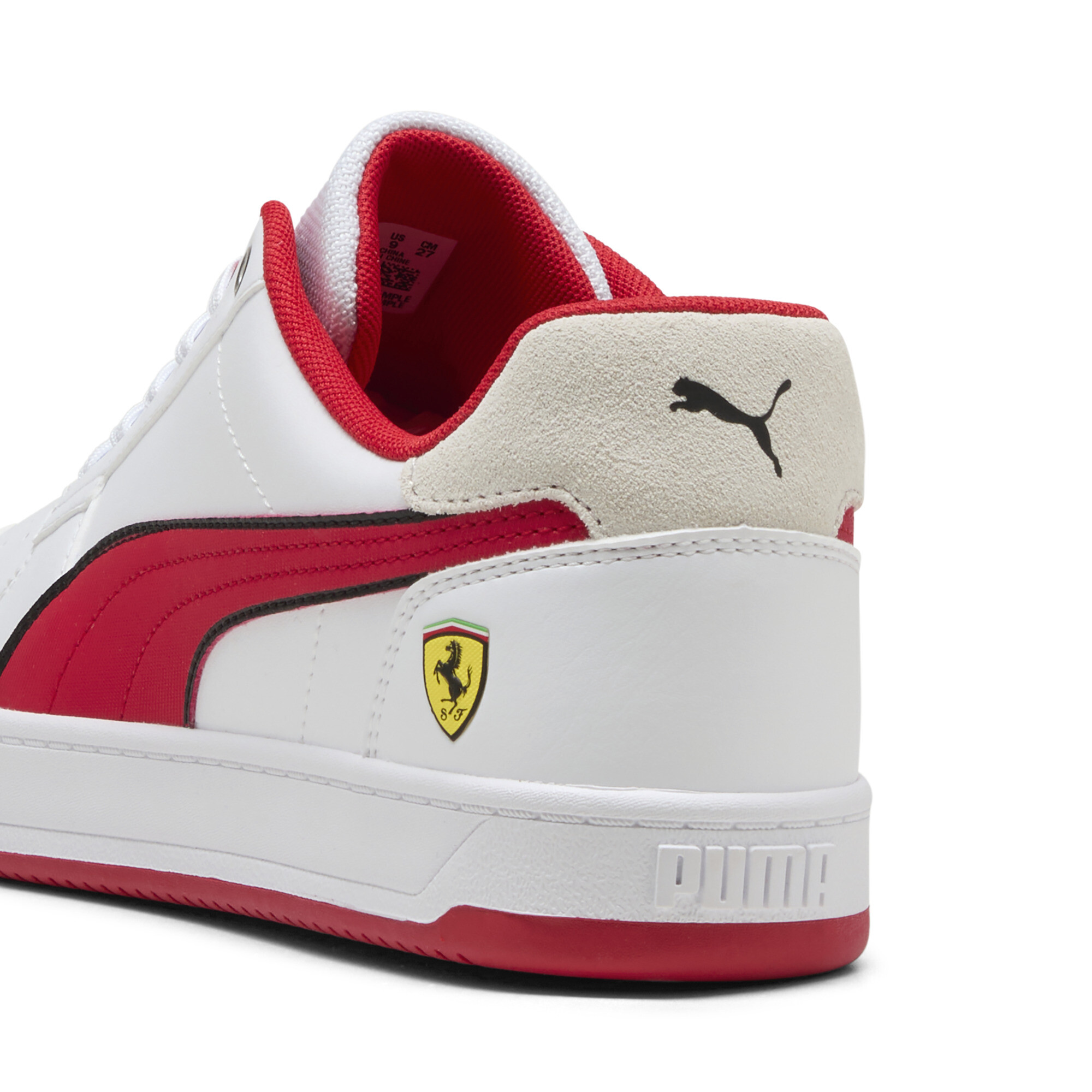PUMA Scuderia Ferrari Caven 2.0 uniseks sneakers, Rood/Wit, Maat 46 thumbnail 5
