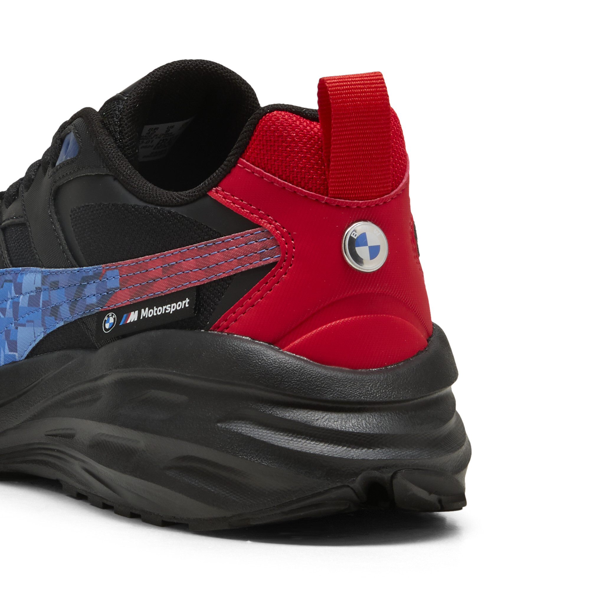 PUMA BMW M Motorsport Hypnotic LS unisex sneakers, Zwart/Rood, Maat 41 thumbnail 5