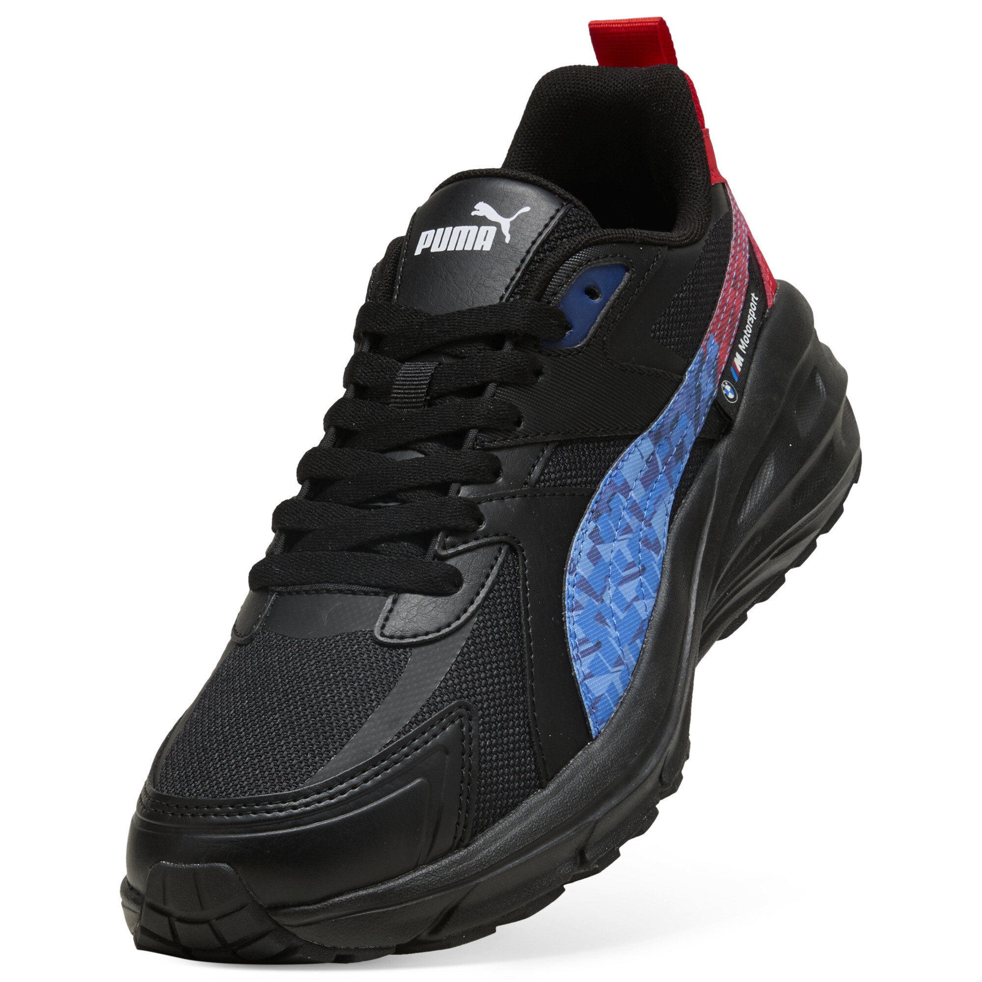 PUMA BMW M Motorsport Hypnotic LS unisex sneakers, Zwart/Rood, Maat 41 thumbnail 2