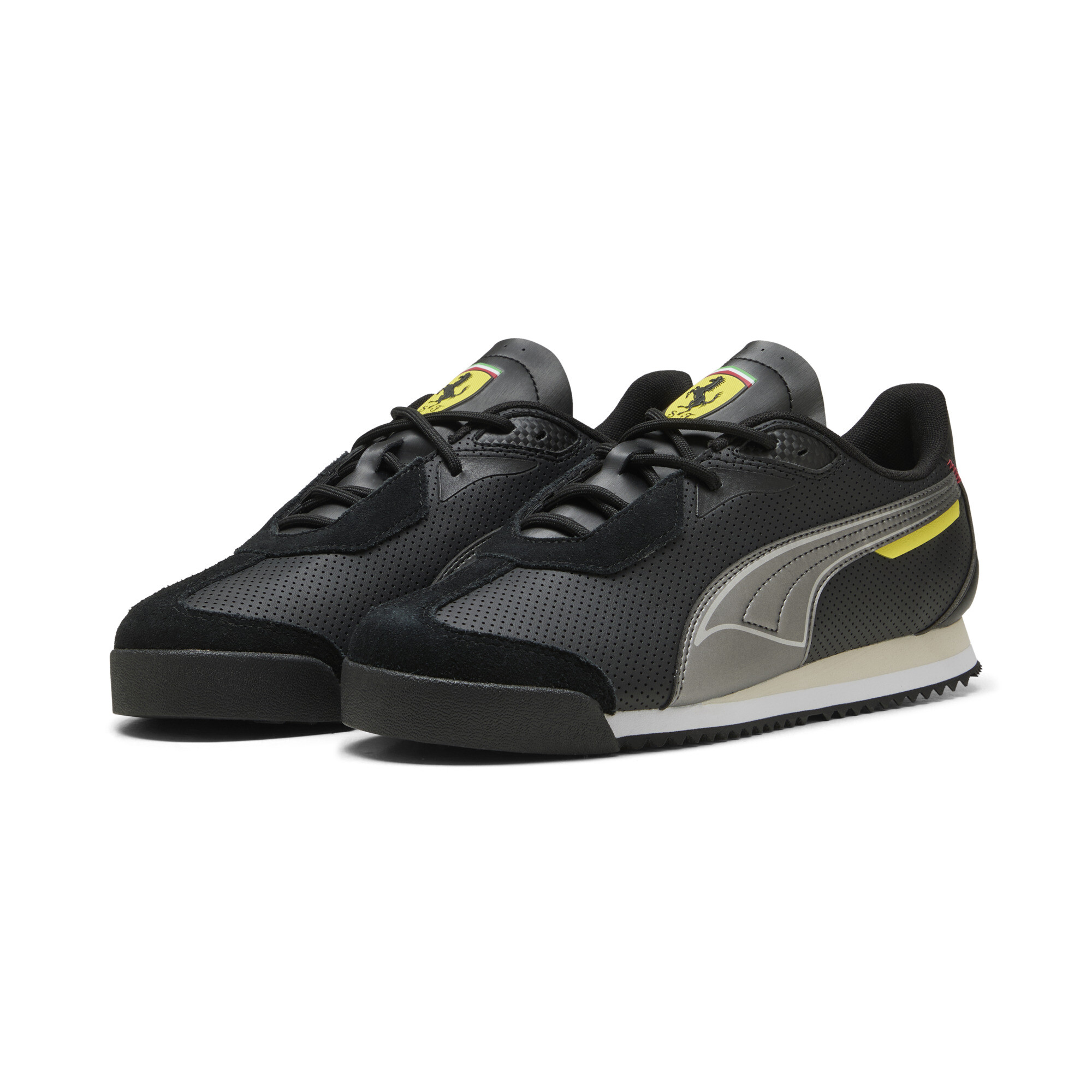 PUMA Scuderia Ferrari Roma uniseks sneakers, Zwart/Zilver, Maat 48 thumbnail 6
