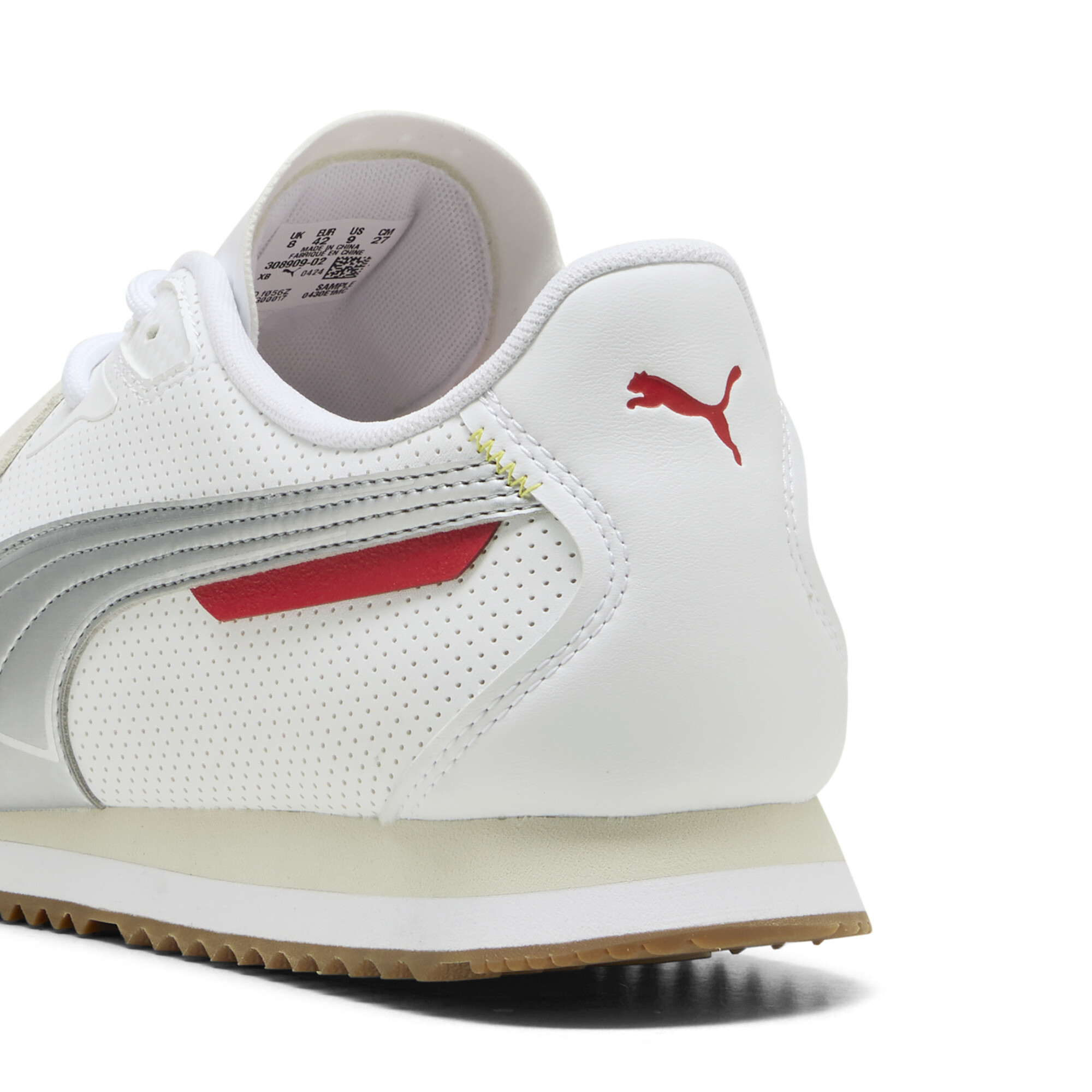 PUMA Scuderia Ferrari Roma uniseks sneakers, Wit/Zilver, Maat 37,5 thumbnail 5
