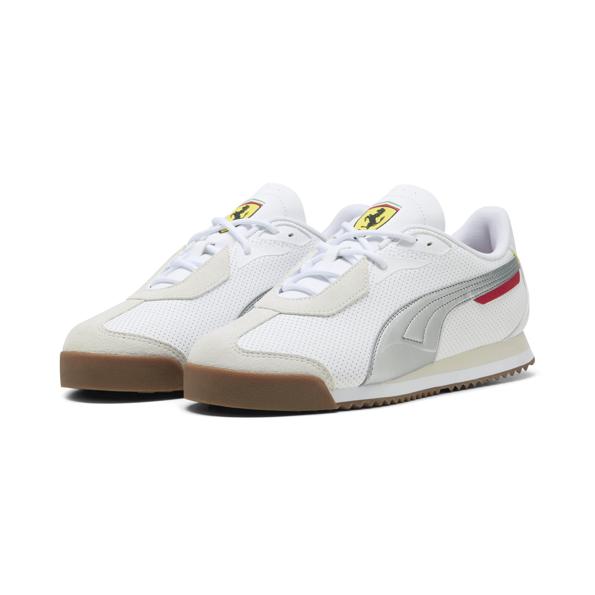 PUMA Scuderia Ferrari Roma uniseks sneakers, Wit/Zilver, Maat 37,5 thumbnail 6