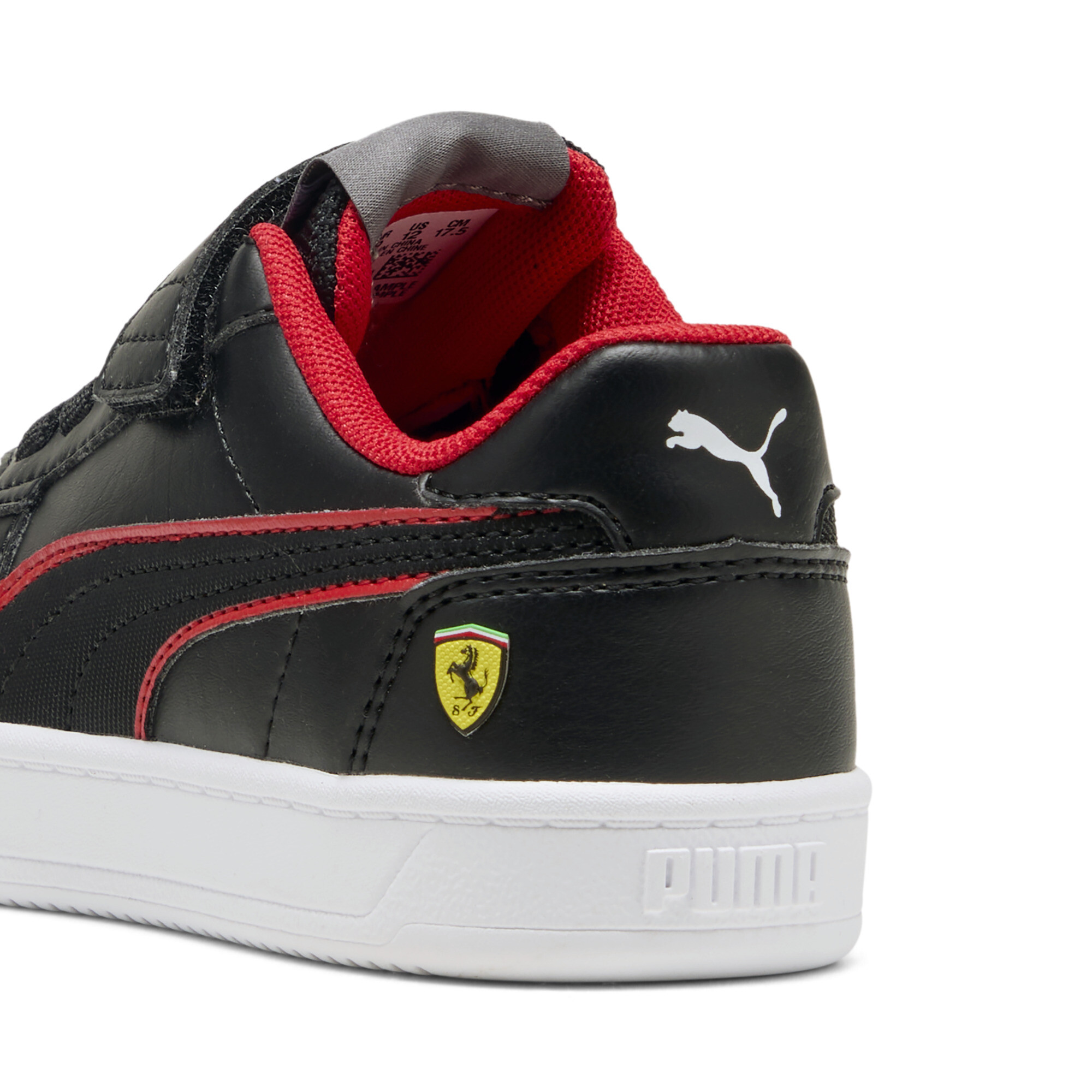 PUMA Scuderia Ferrari Caven 2.0 sneakers, Zwart/Rood, Maat 31 thumbnail 5