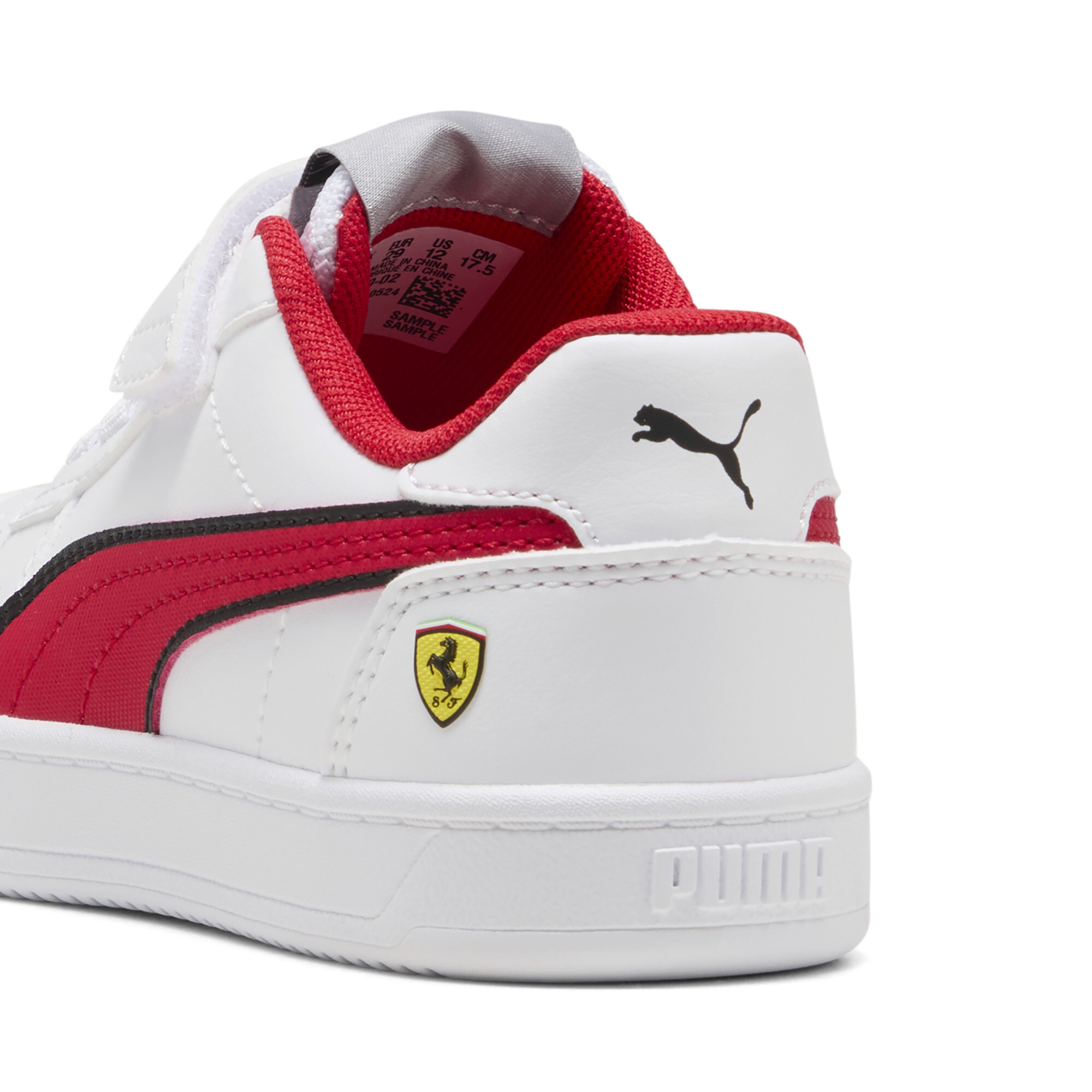 PUMA Scuderia Ferrari Caven 2.0 sneakers, Rood/Wit, Maat 32,5 thumbnail 5