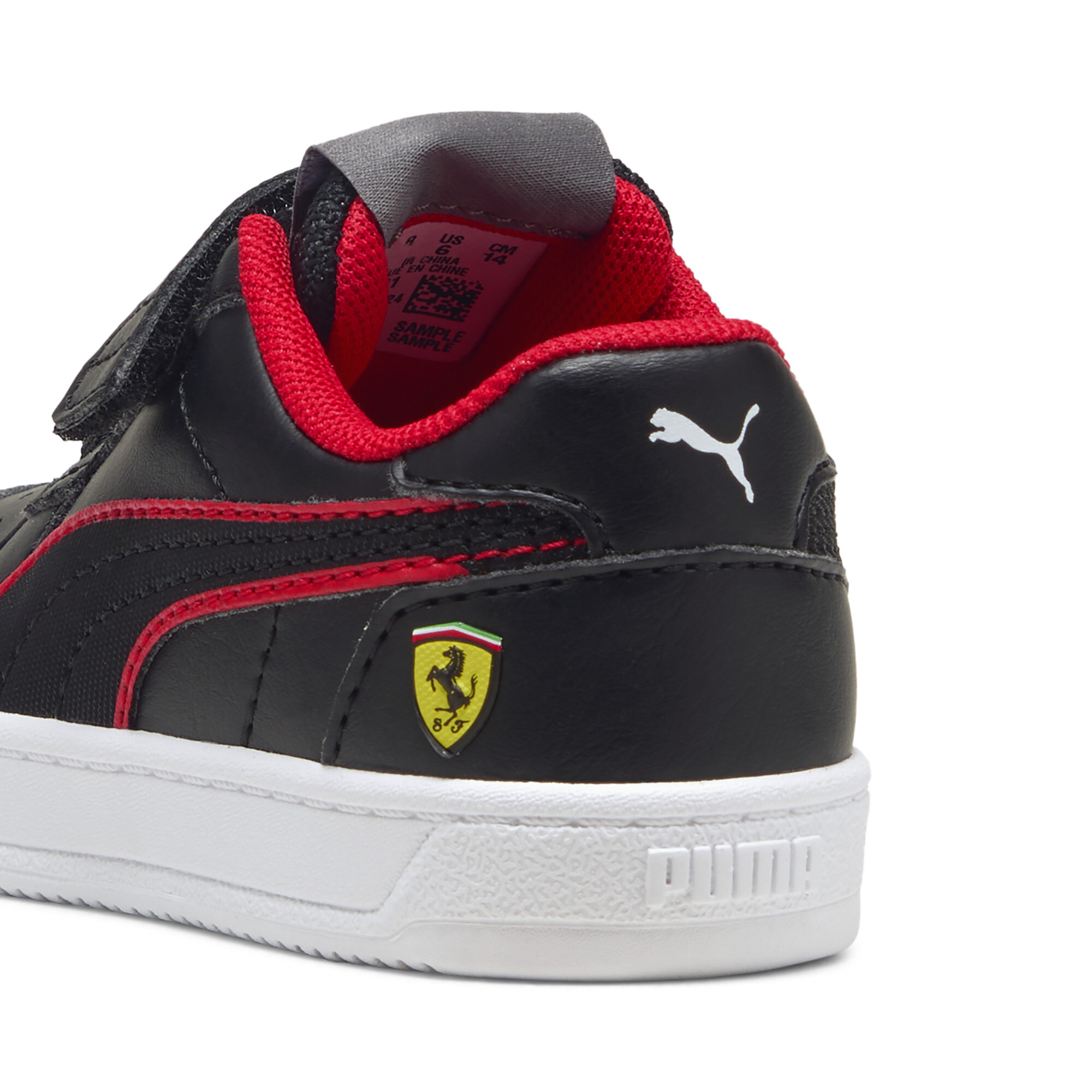 PUMA Scuderia Ferrari Caven 2.0 sneakers, Zwart/Rood, Maat 20 thumbnail 5