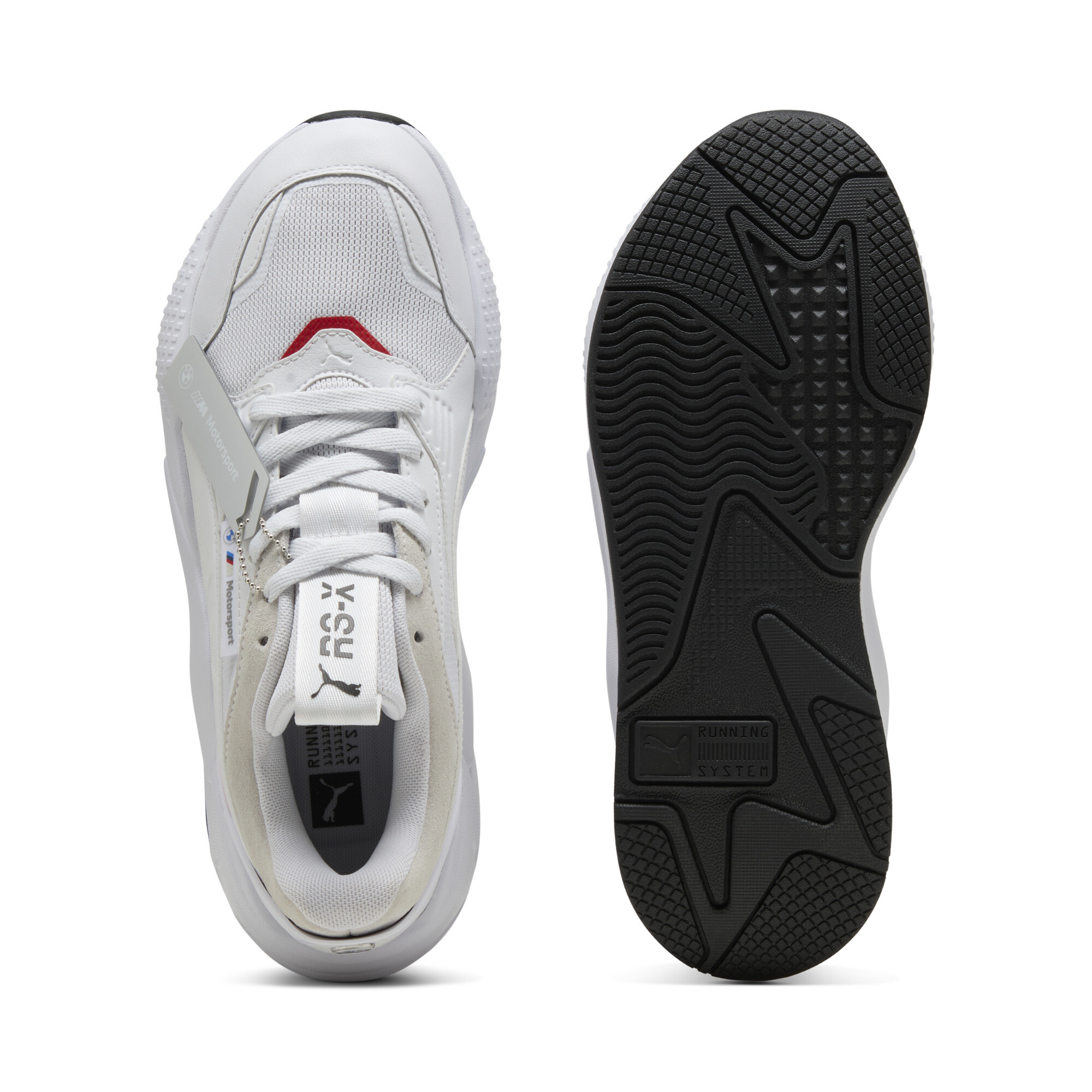 PUMA BMW M Motorsport RS-X uniseks sneakers, Wit, Maat 47 thumbnail 4