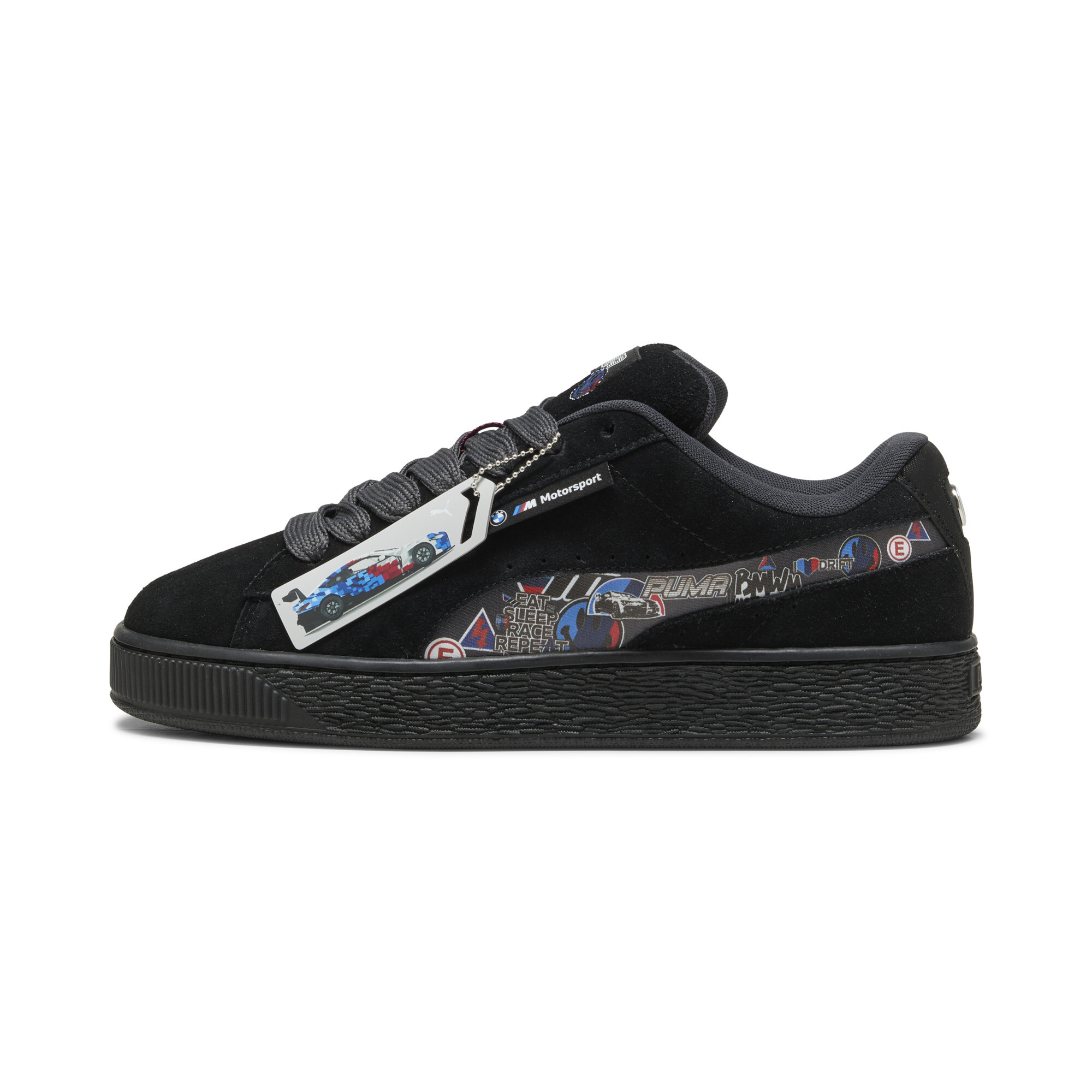 Puma BMW M Motorsport Suede XL Sticker Sneakers Unisex Schuhe | Mit Plain | Black | Größe: 46