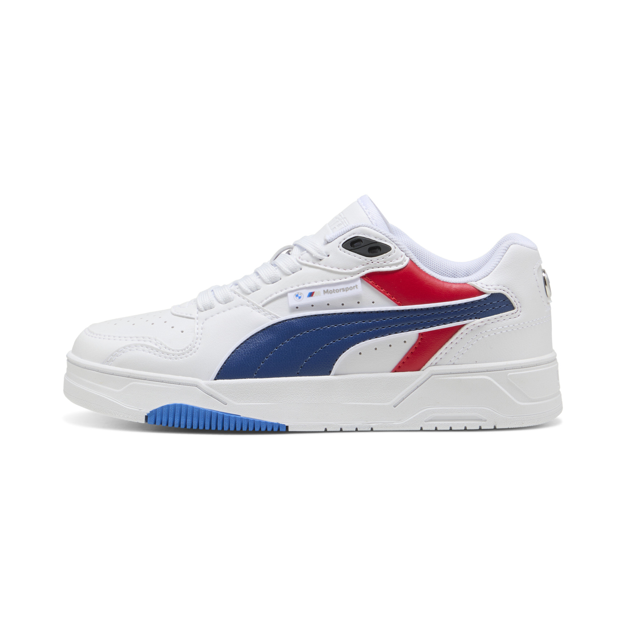 PUMA Rebound Break Low BMW MMS Big Kids' Easy On Sneakers in White, Size 6.5