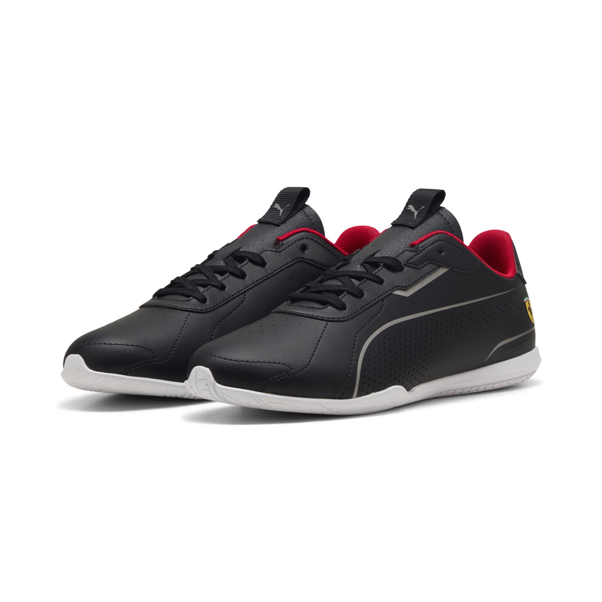 PUMA Scuderia Ferrari Neo Cat 3.0 uniseks sneakers, Zwart/Zilver, Maat 40,5 thumbnail 6