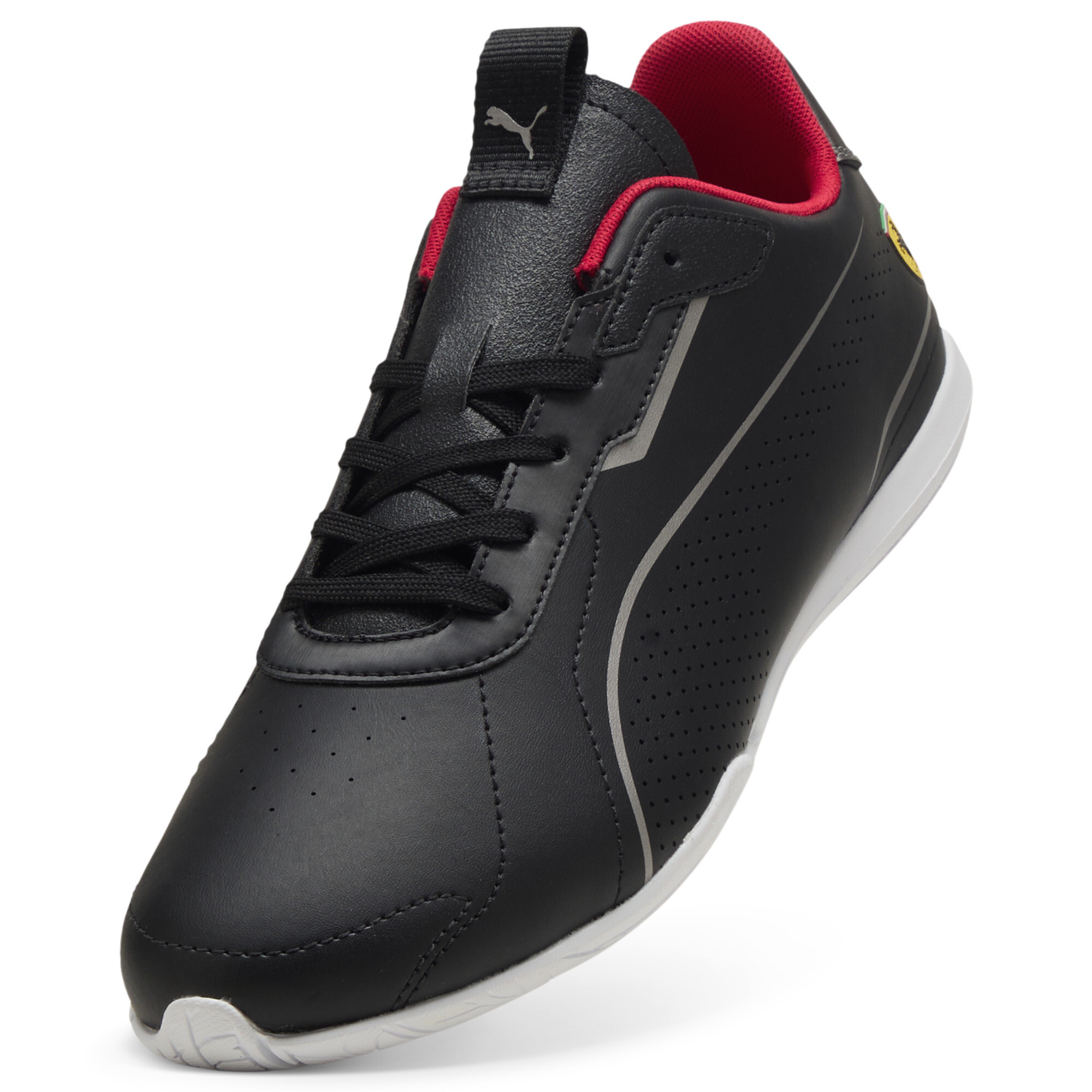 PUMA Scuderia Ferrari Neo Cat 3.0 uniseks sneakers, Zwart/Zilver, Maat 40,5 thumbnail 2