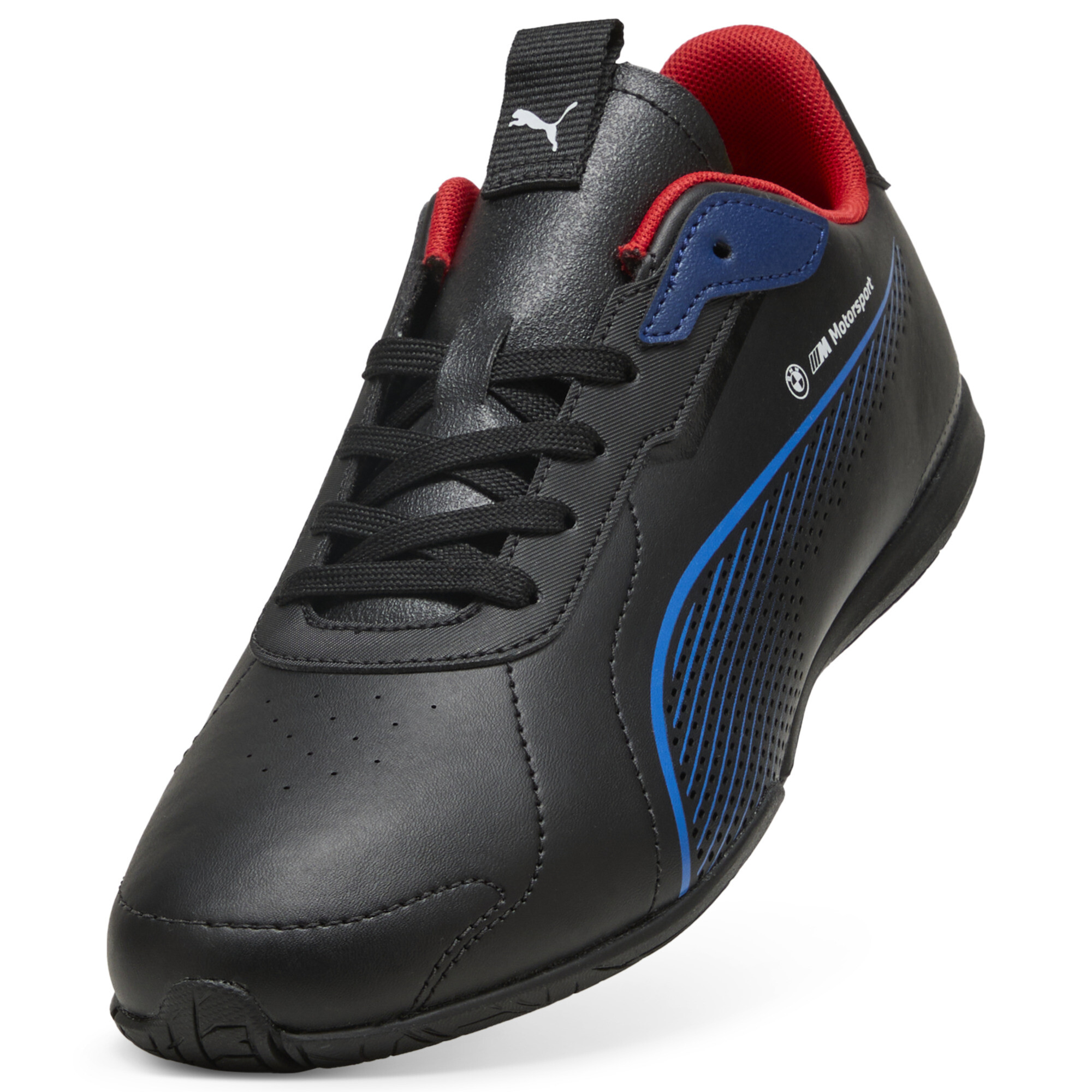 PUMA BMW M Motorsport Neo Cat 3.0 uniseks sneakers, Zwart/Rood, Maat 45 thumbnail 2