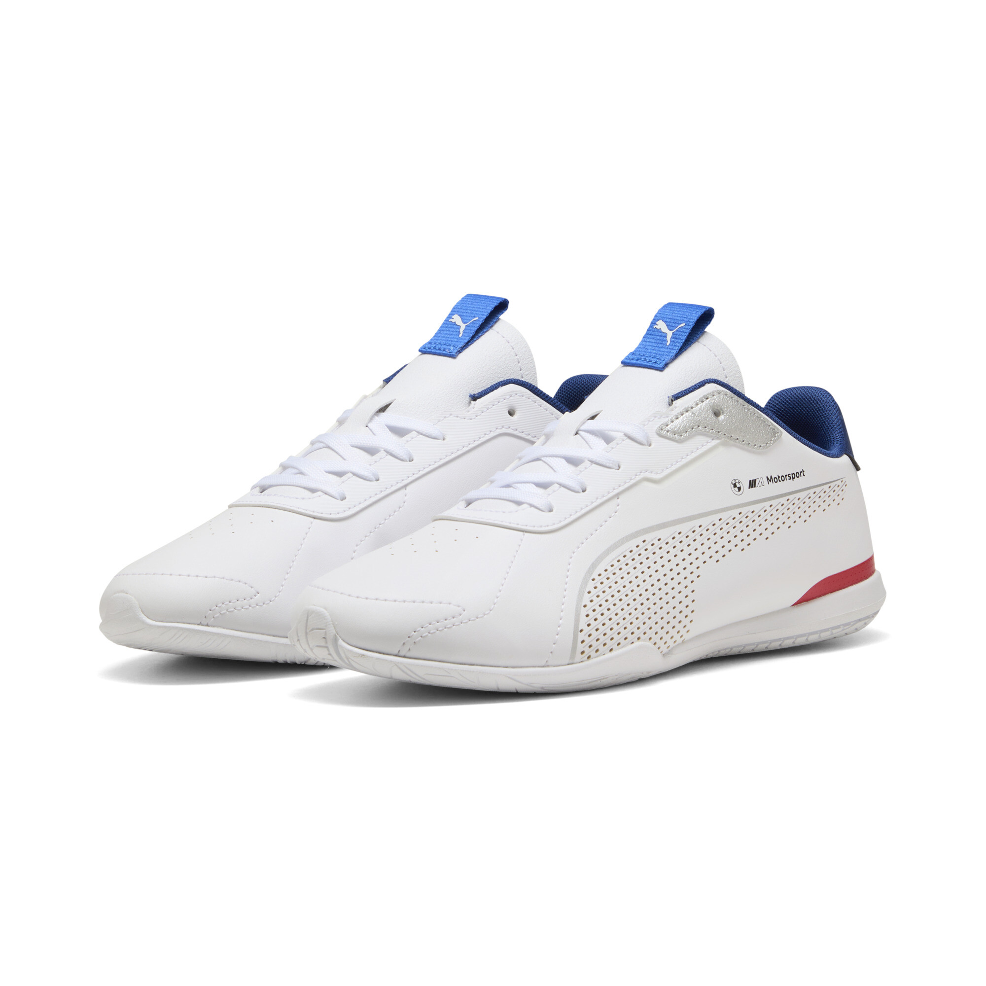 PUMA BMW M Motorsport Neo Cat 3.0 uniseks sneakers, Wit/Zilver, Maat 44 thumbnail 6
