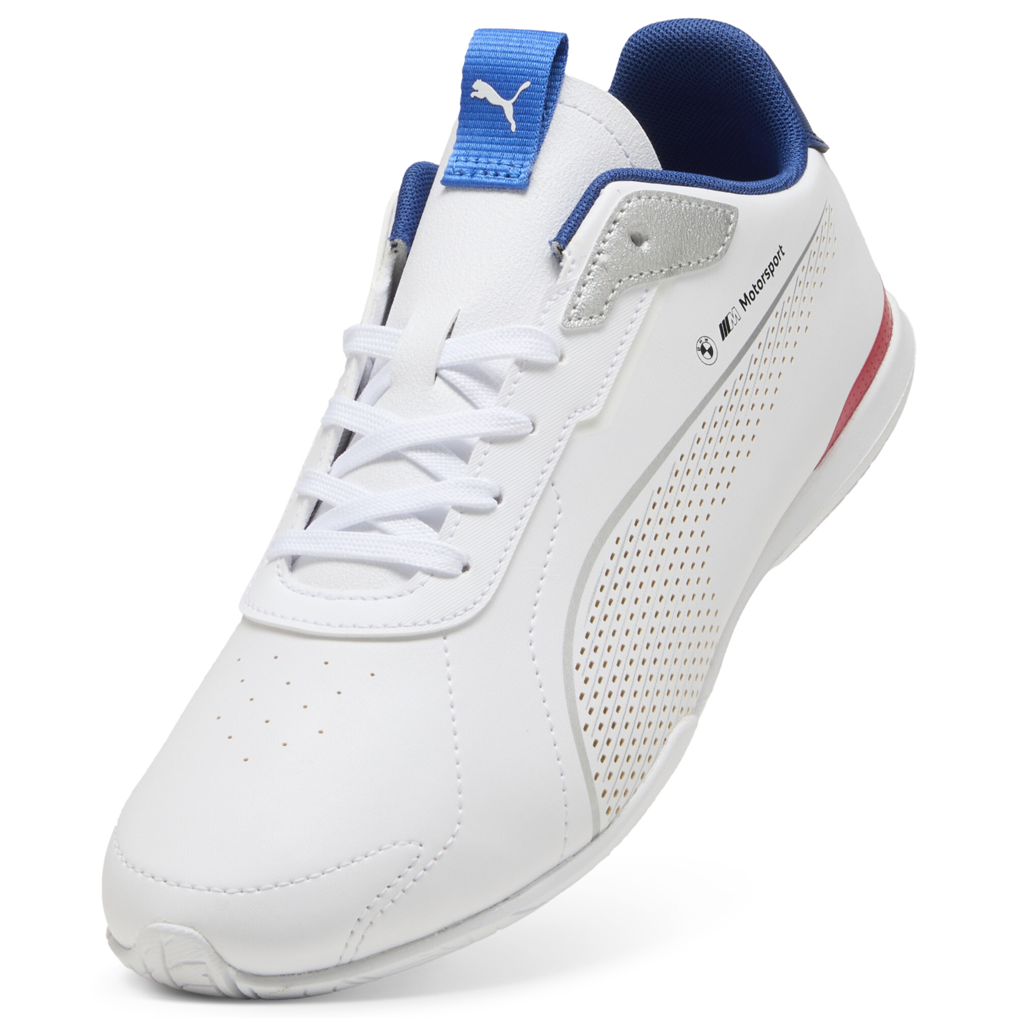 PUMA BMW M Motorsport Neo Cat 3.0 uniseks sneakers, Wit/Zilver, Maat 44 thumbnail 2