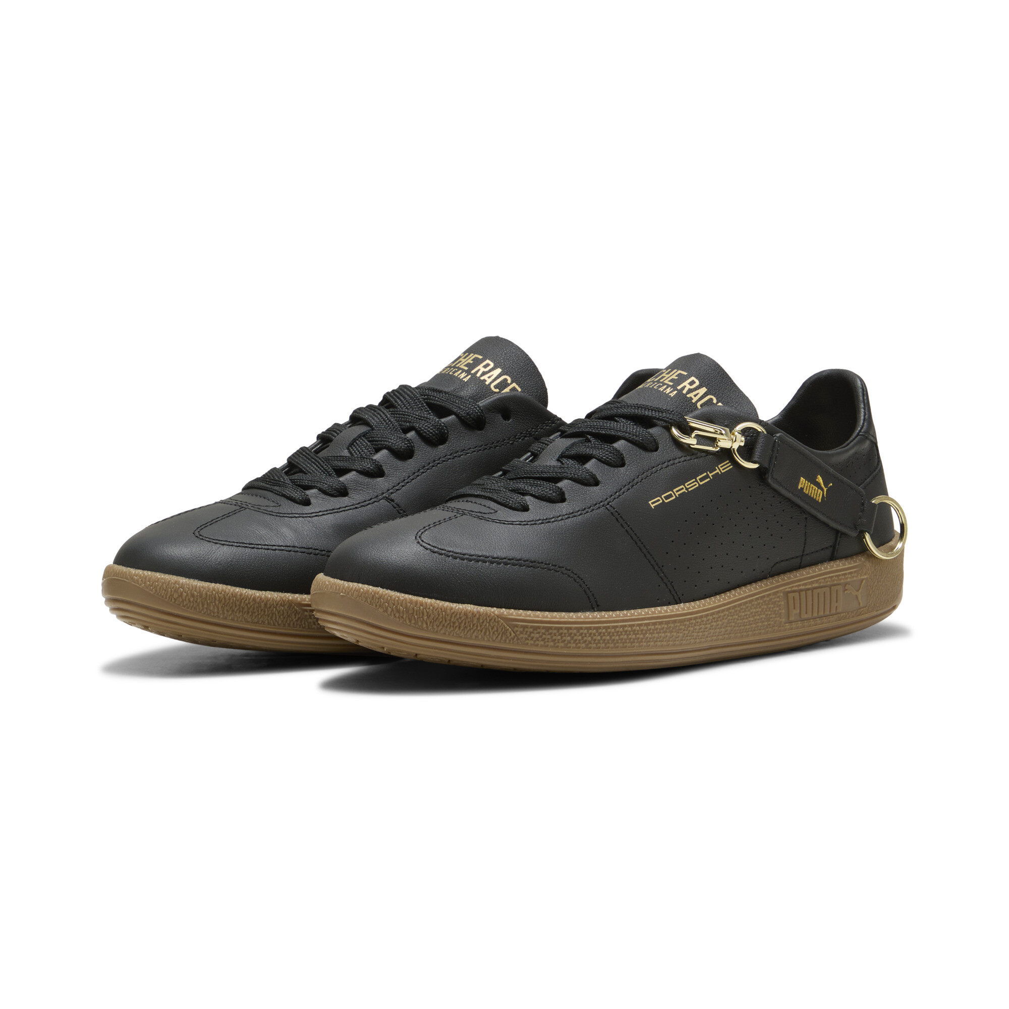 PUMA Porsche Legacy Palermo uniseks sneakers, Zwart, Maat 42