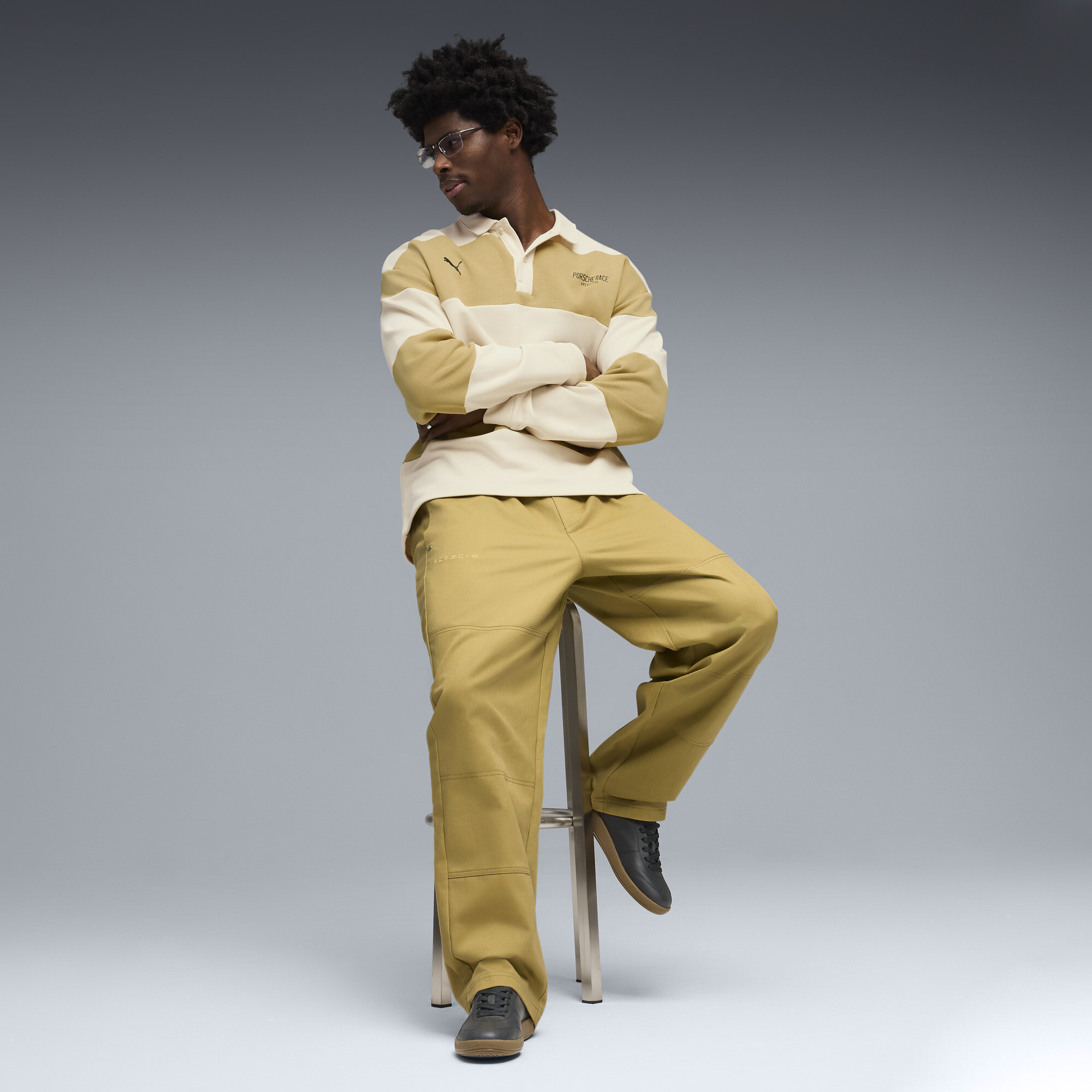 PUMA Porsche Legacy Palermo uniseks sneakers, Zwart, Maat 42 thumbnail 6