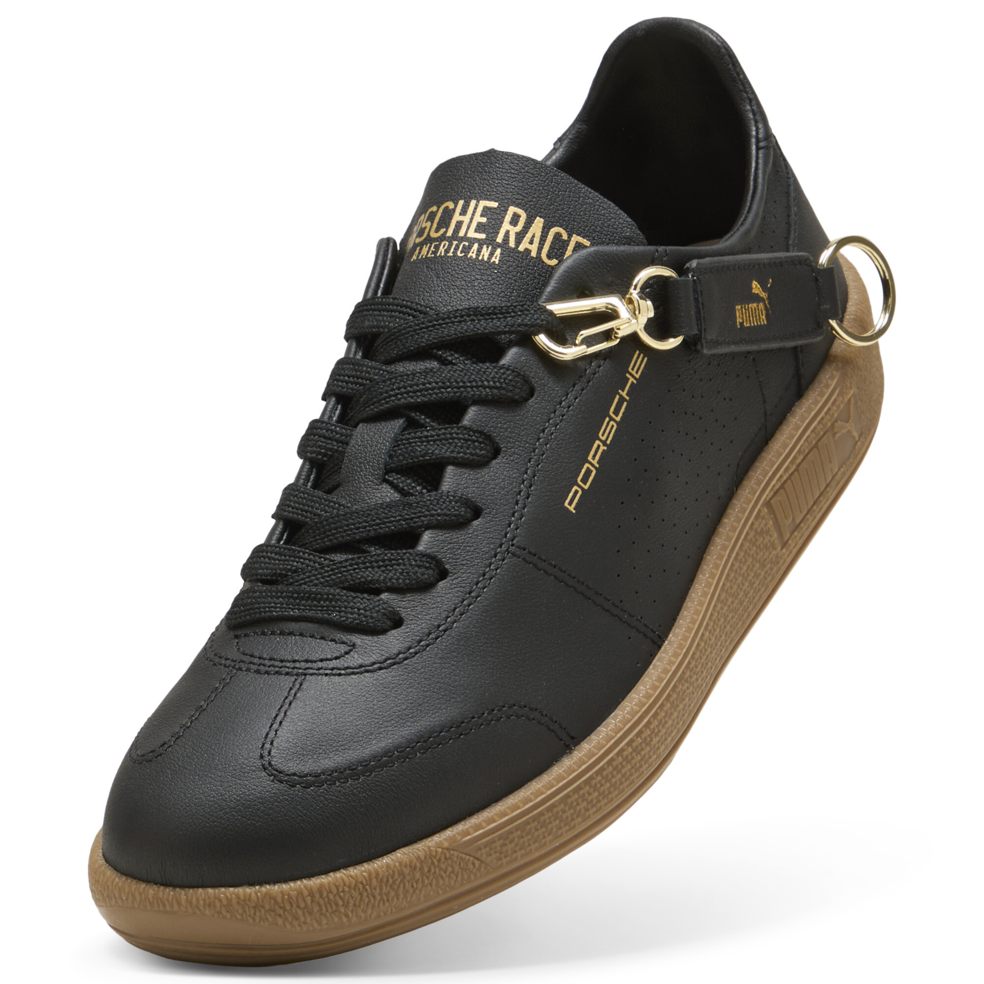 PUMA Porsche Legacy Palermo uniseks sneakers, Zwart, Maat 42 thumbnail 3