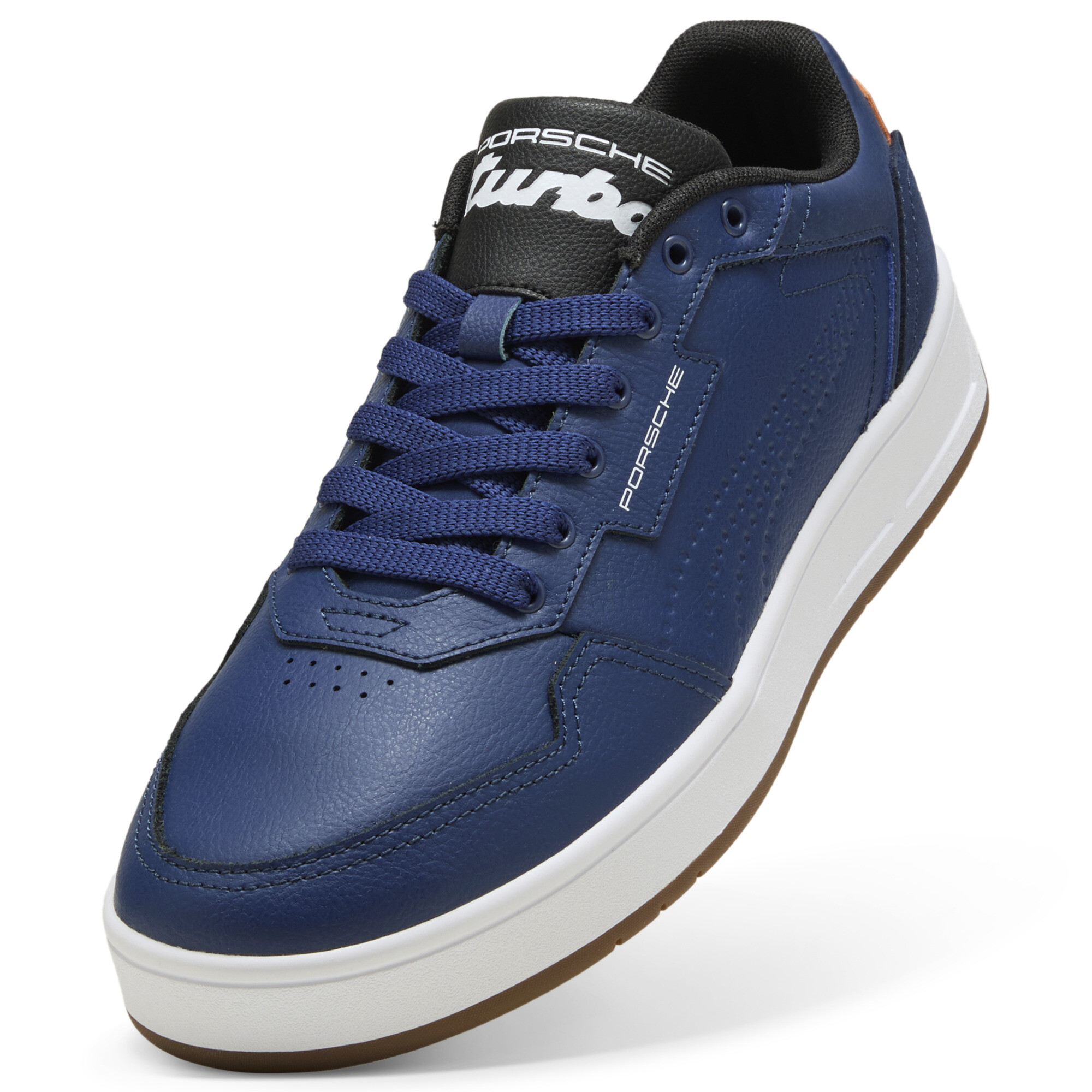 PUMA Porsche Legacy Court Classic Lux uniseks sneakers, Blauw, Maat 44,5 thumbnail 3