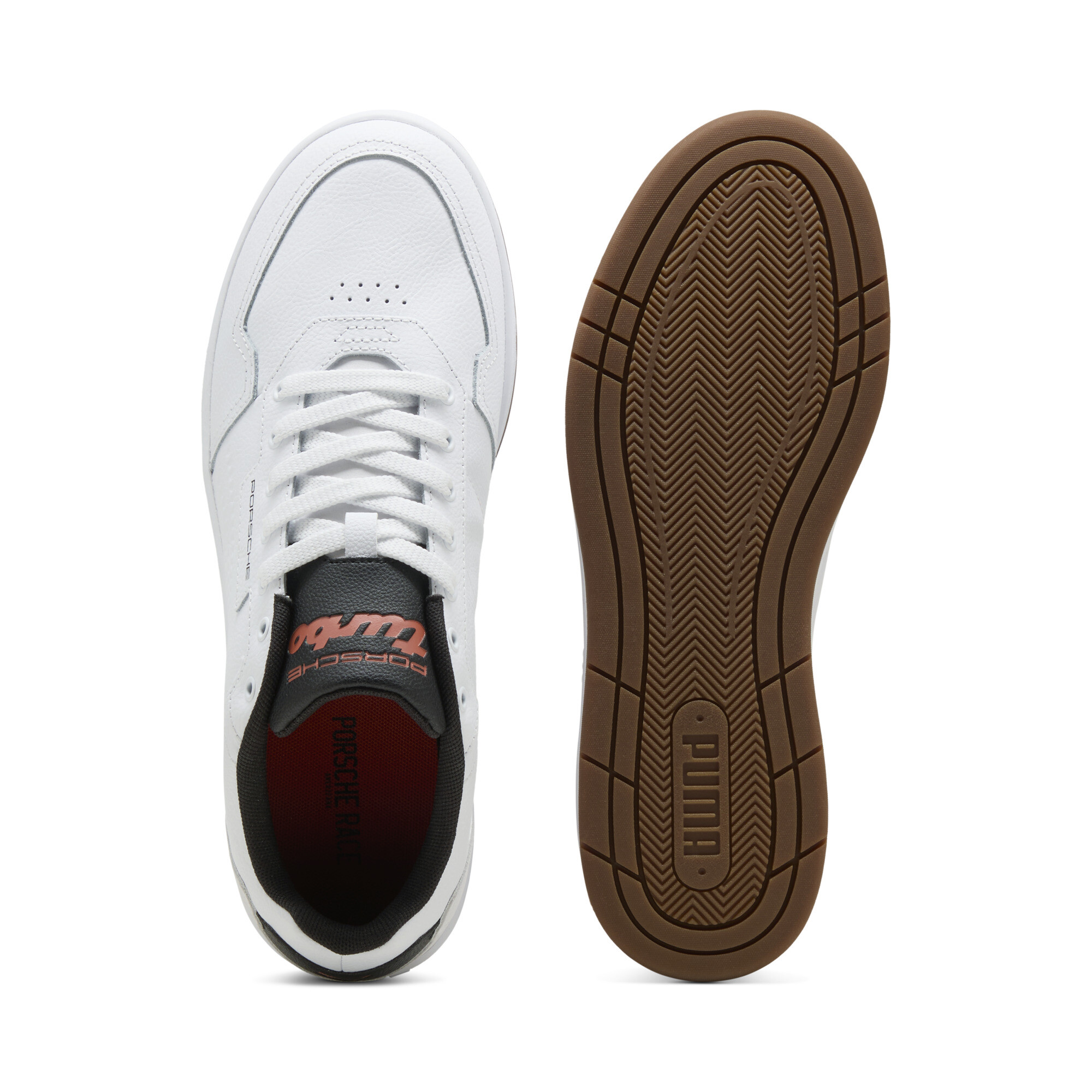 PUMA Porsche Legacy Court Classic Lux uniseks sneakers, Wit, Maat 40 thumbnail 5