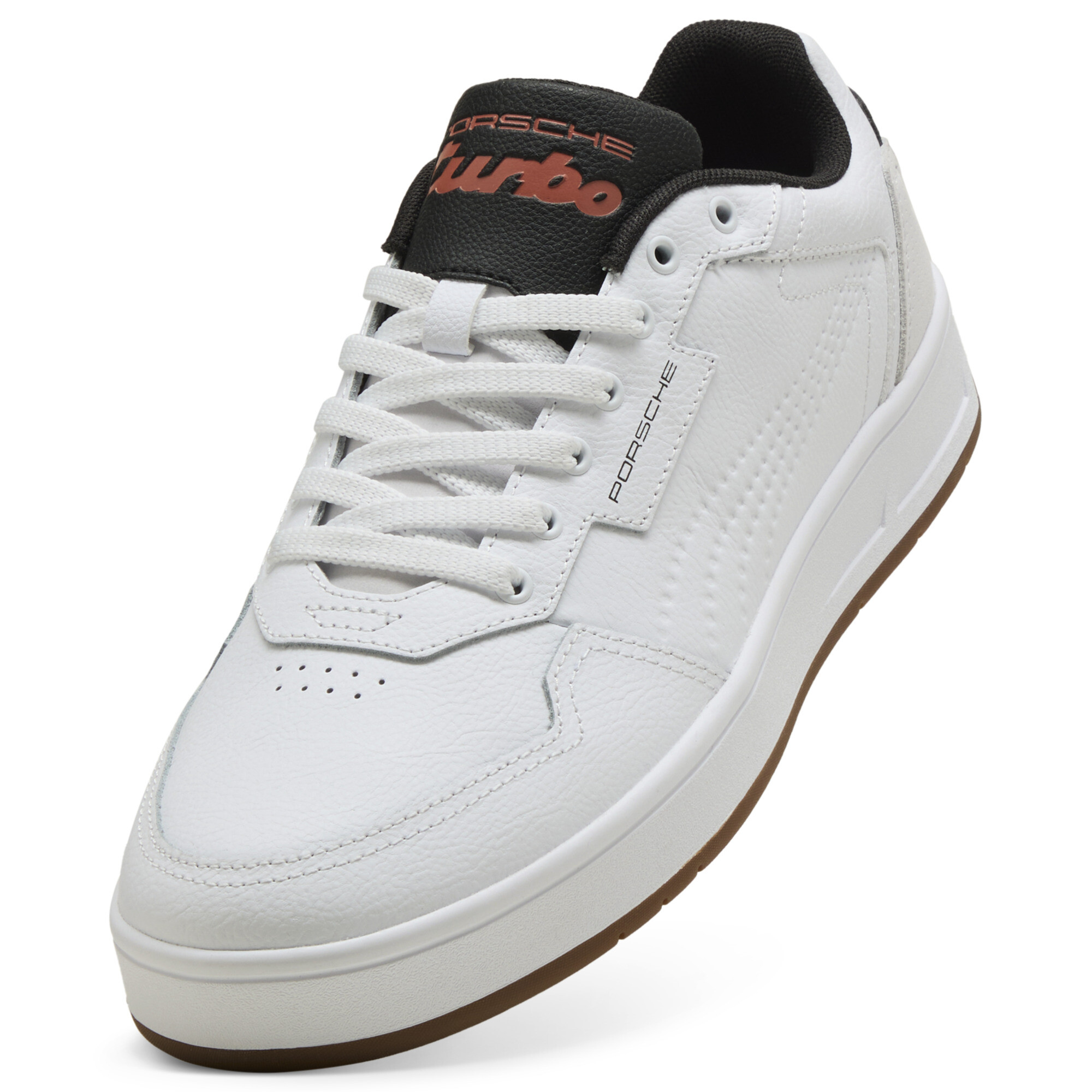 PUMA Porsche Legacy Court Classic Lux uniseks sneakers, Wit, Maat 40 thumbnail 3