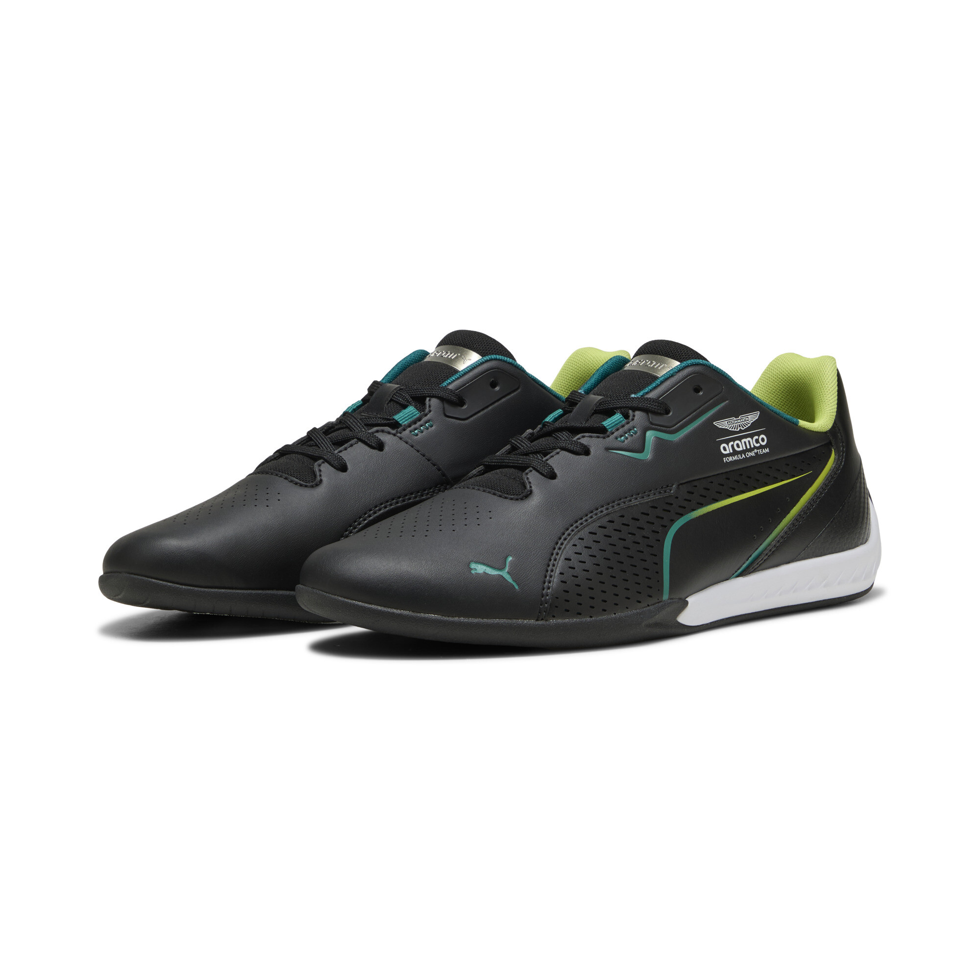 PUMA x ASTON MARTIN ARAMCO F1Â® TEAM Drift Cat 11 uniseks sneakers, Groen/Zwart, Maat 45 thumbnail 6