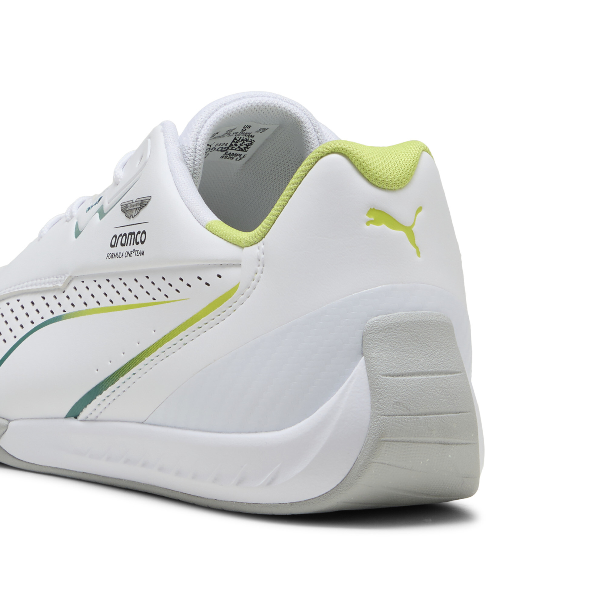 PUMA x ASTON MARTIN ARAMCO F1Â® TEAM Drift Cat 11 uniseks sneakers, Groen/Wit, Maat 45 thumbnail 5