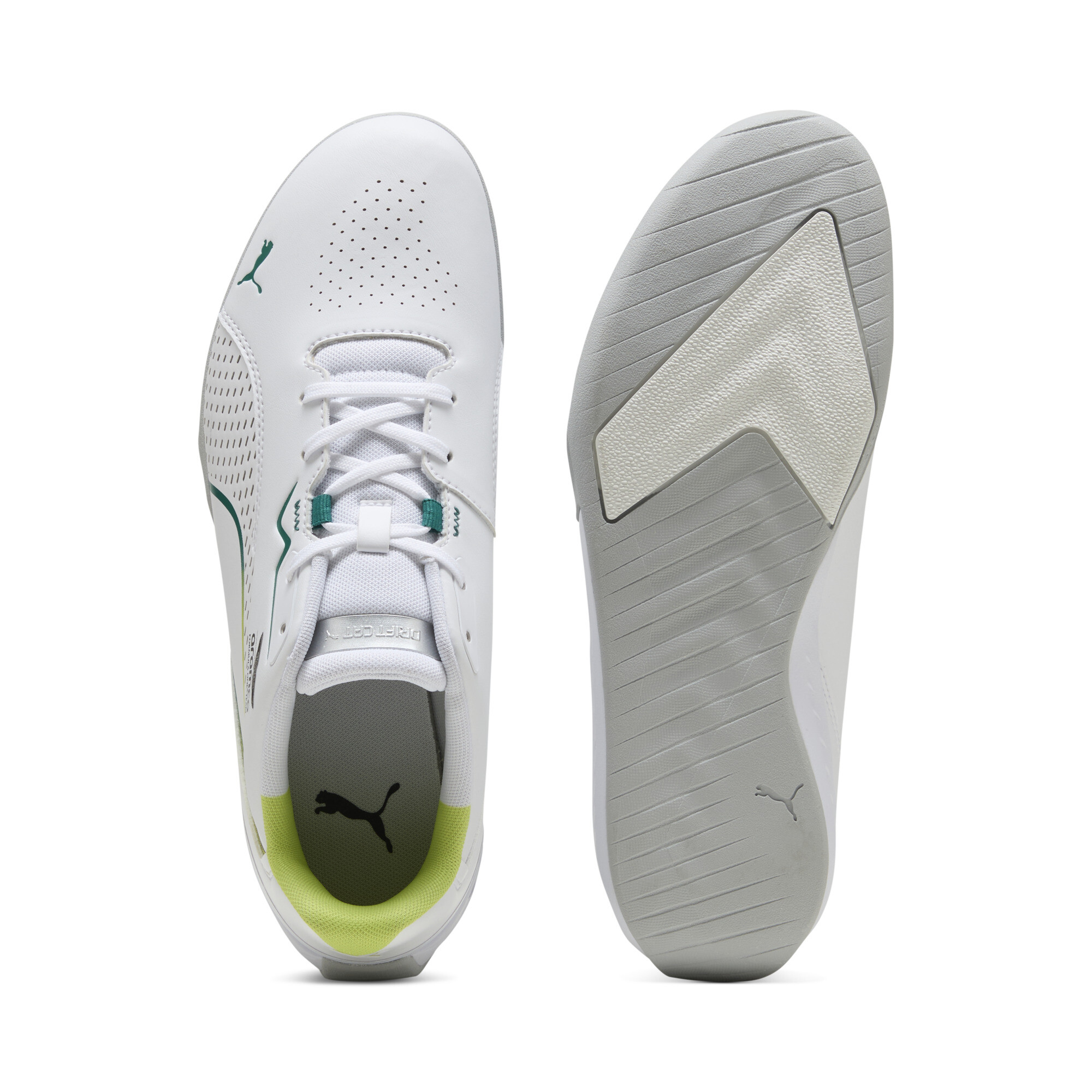 PUMA x ASTON MARTIN ARAMCO F1Â® TEAM Drift Cat 11 uniseks sneakers, Groen/Wit, Maat 45 thumbnail 4