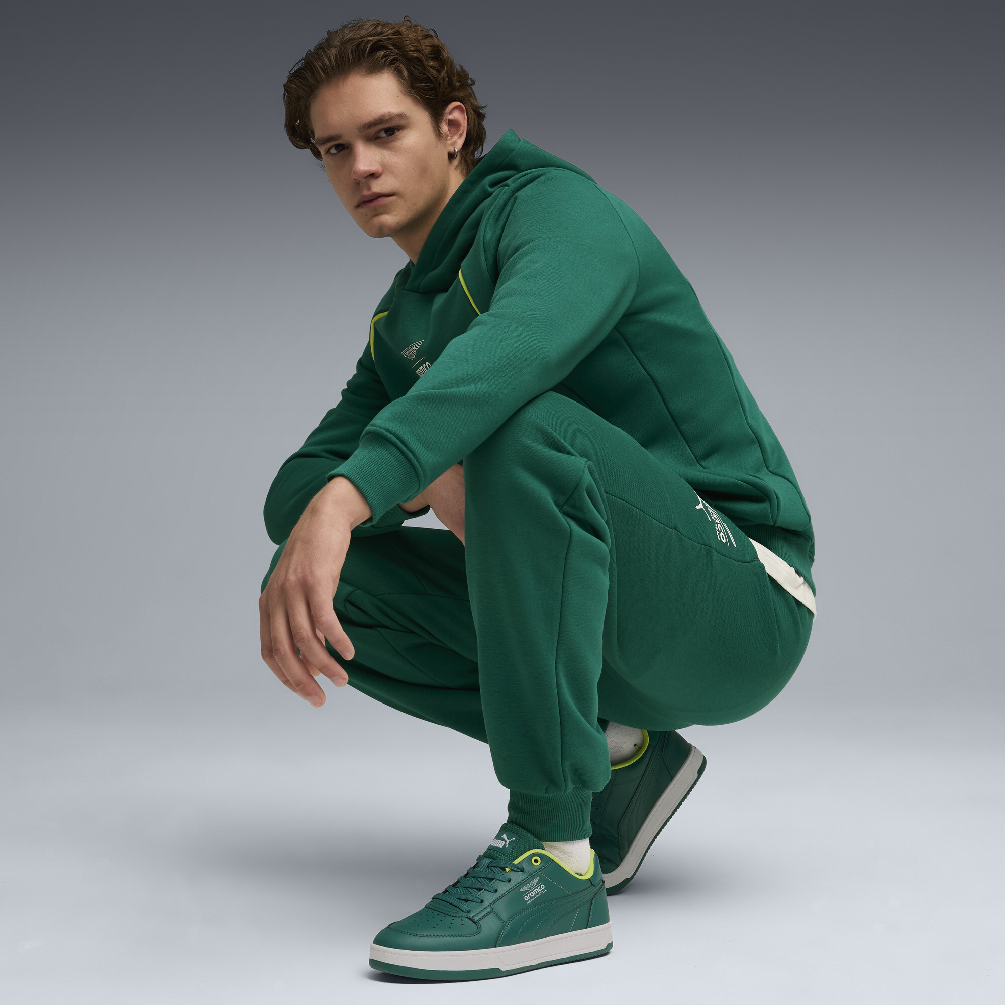 PUMA x ASTON MARTIN ARAMCO F1Â® TEAM Caven 2.0 uniseks sneakers, Groen, Maat 40,5 thumbnail 7