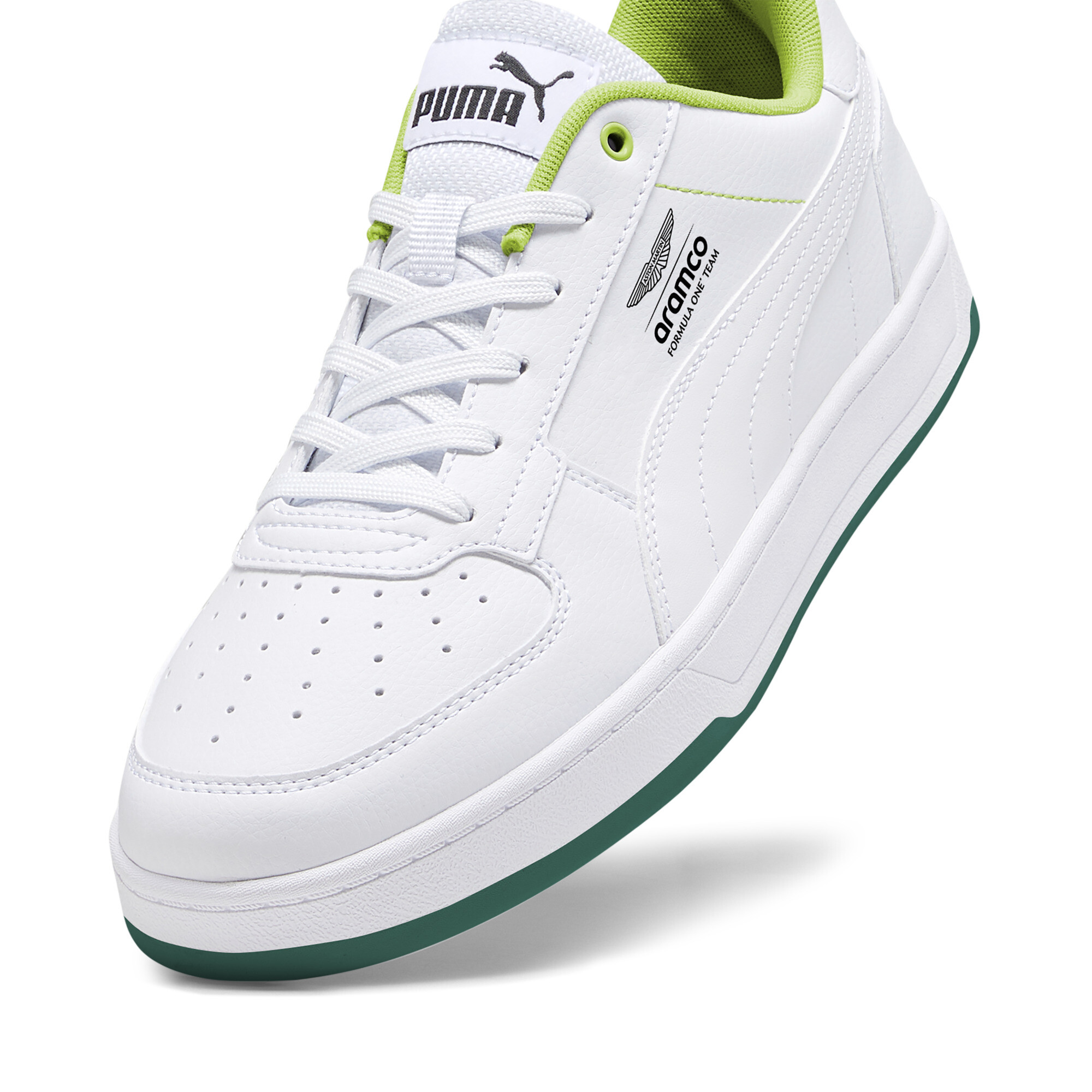 PUMA x ASTON MARTIN ARAMCO F1Â® TEAM Caven 2.0 uniseks sneakers, Groen/Wit, Maat 45 thumbnail 2