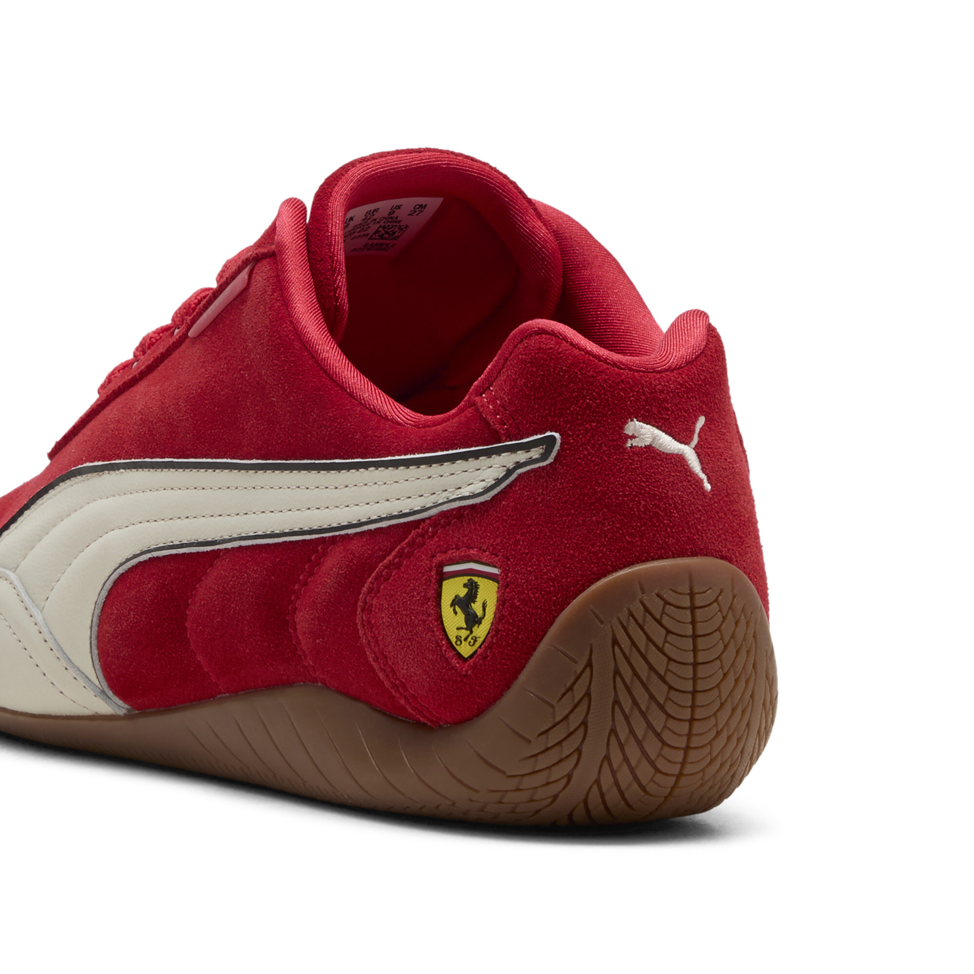 PUMA Scuderia Ferrari Speedcat uniseks sneakers, Grijs/Rood, Maat 38,5 thumbnail 5