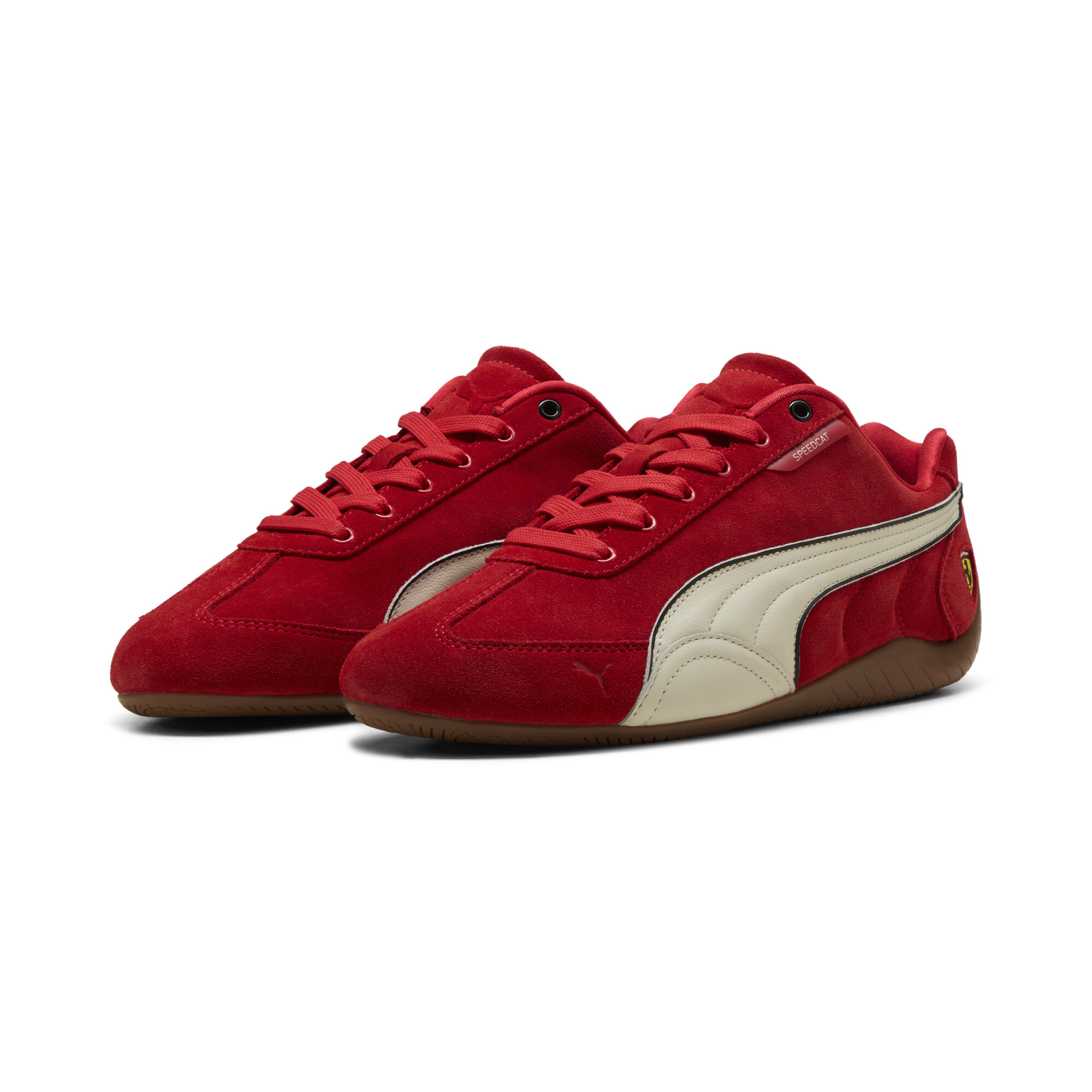 PUMA Scuderia Ferrari Speedcat uniseks sneakers, Grijs/Rood, Maat 38,5 thumbnail 6