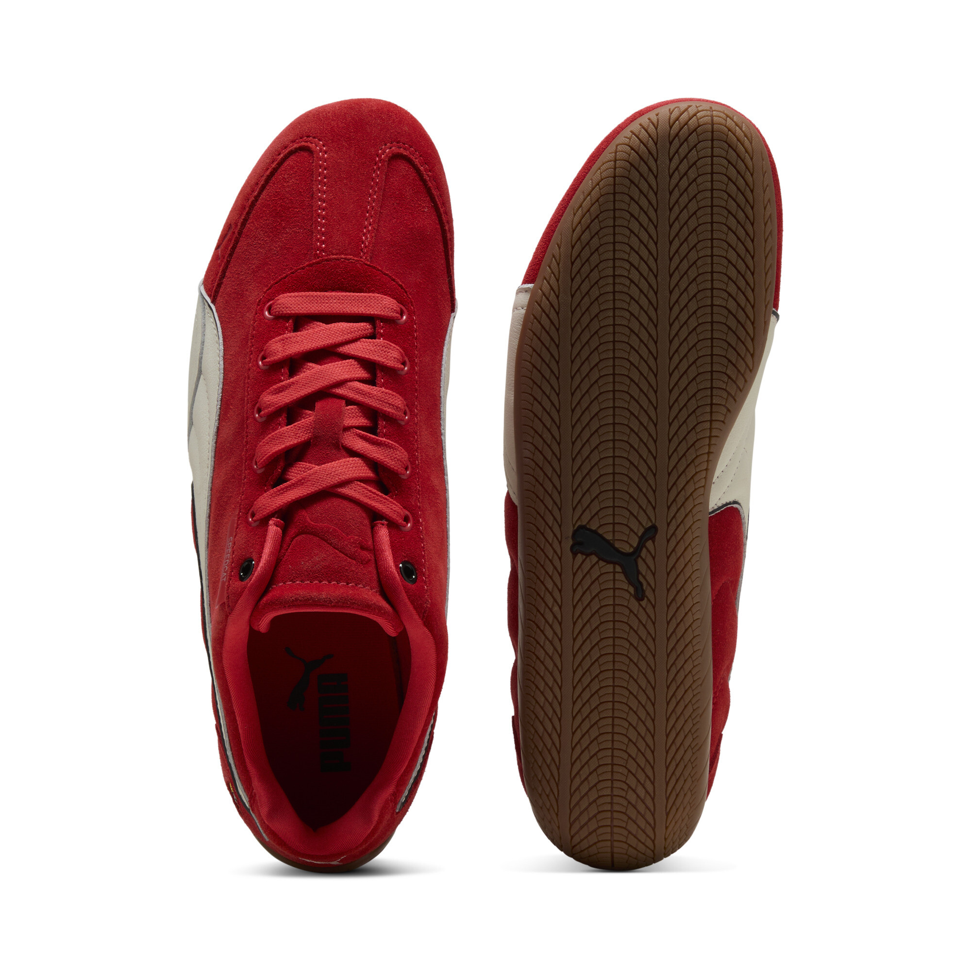 PUMA Scuderia Ferrari Speedcat uniseks sneakers, Grijs/Rood, Maat 38,5 thumbnail 4