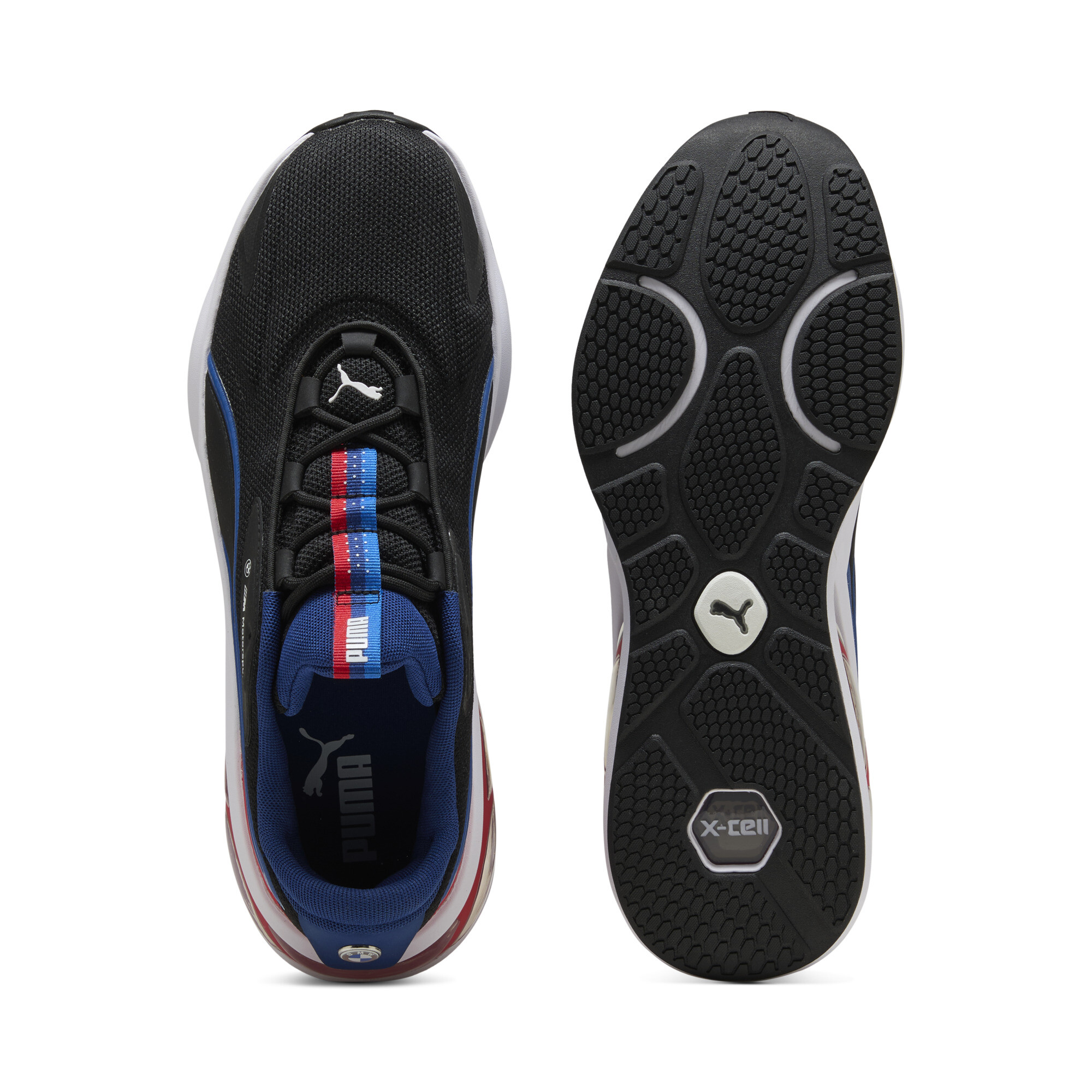 PUMA BMW M Motorsport Solar uniseks sneakers, Zwart/Rood/Wit, Maat 43 thumbnail 4